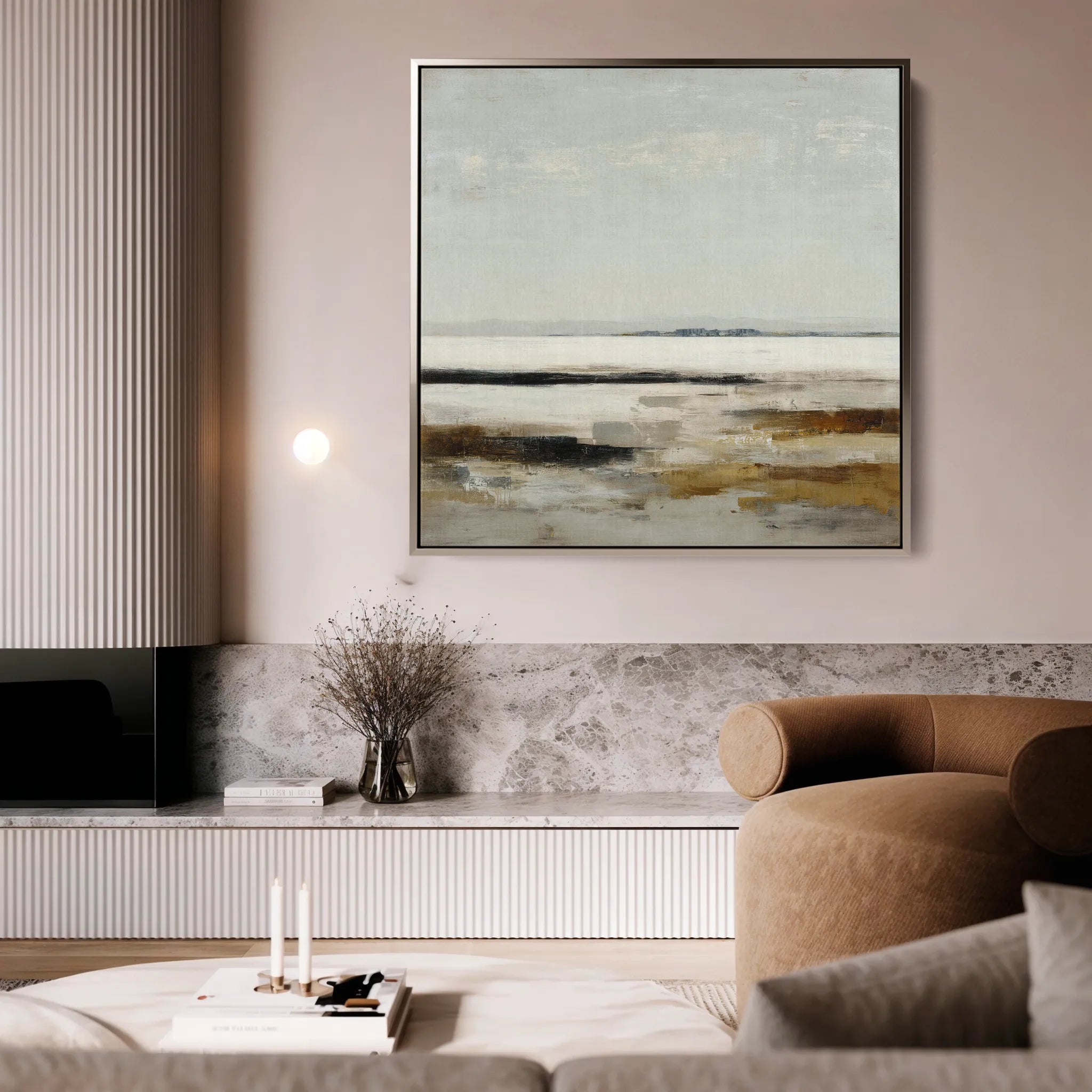 Abstract 968 Canvas Art 60 x 60 cm / Black