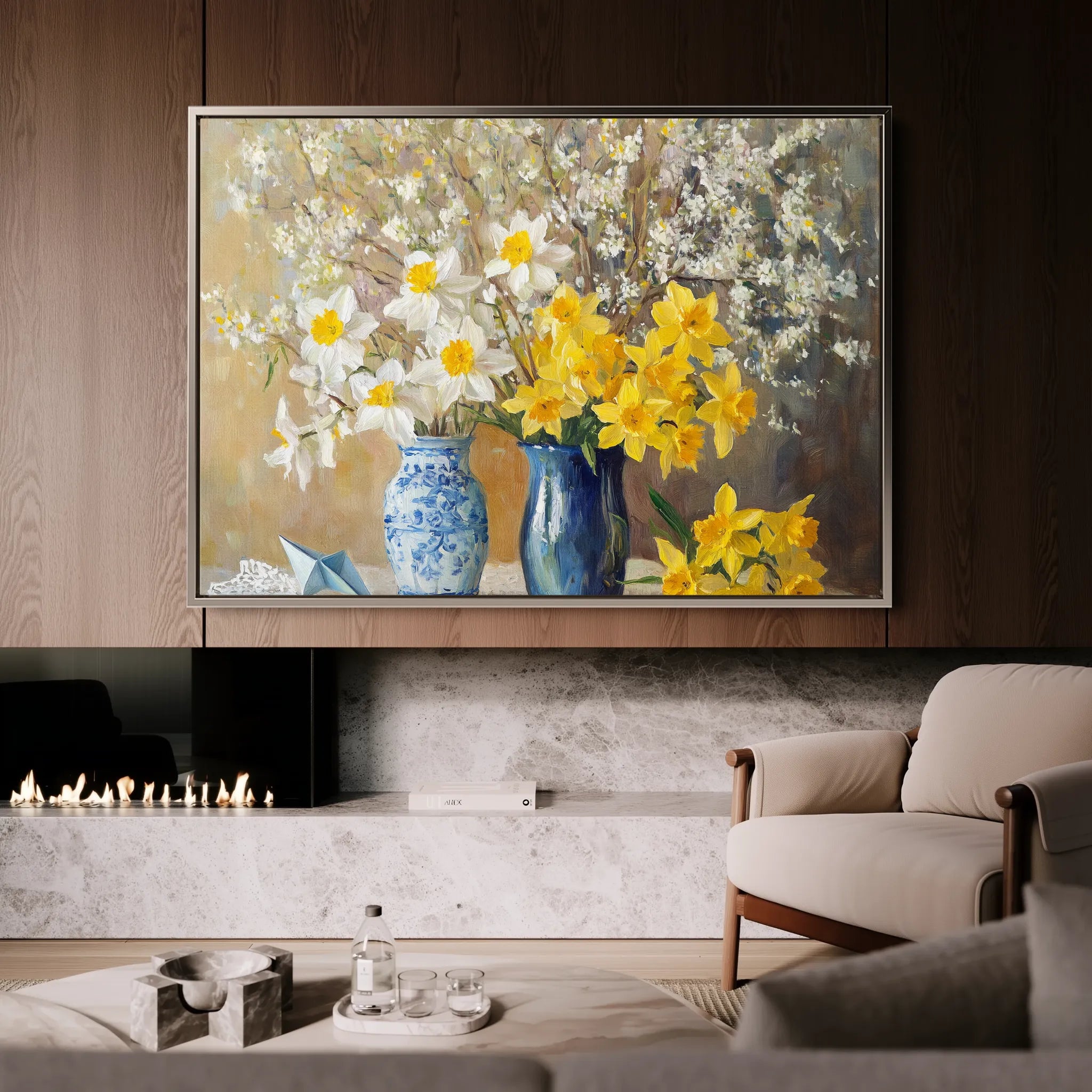Floral 968 Canvas Art 60 x 40 cm / Black
