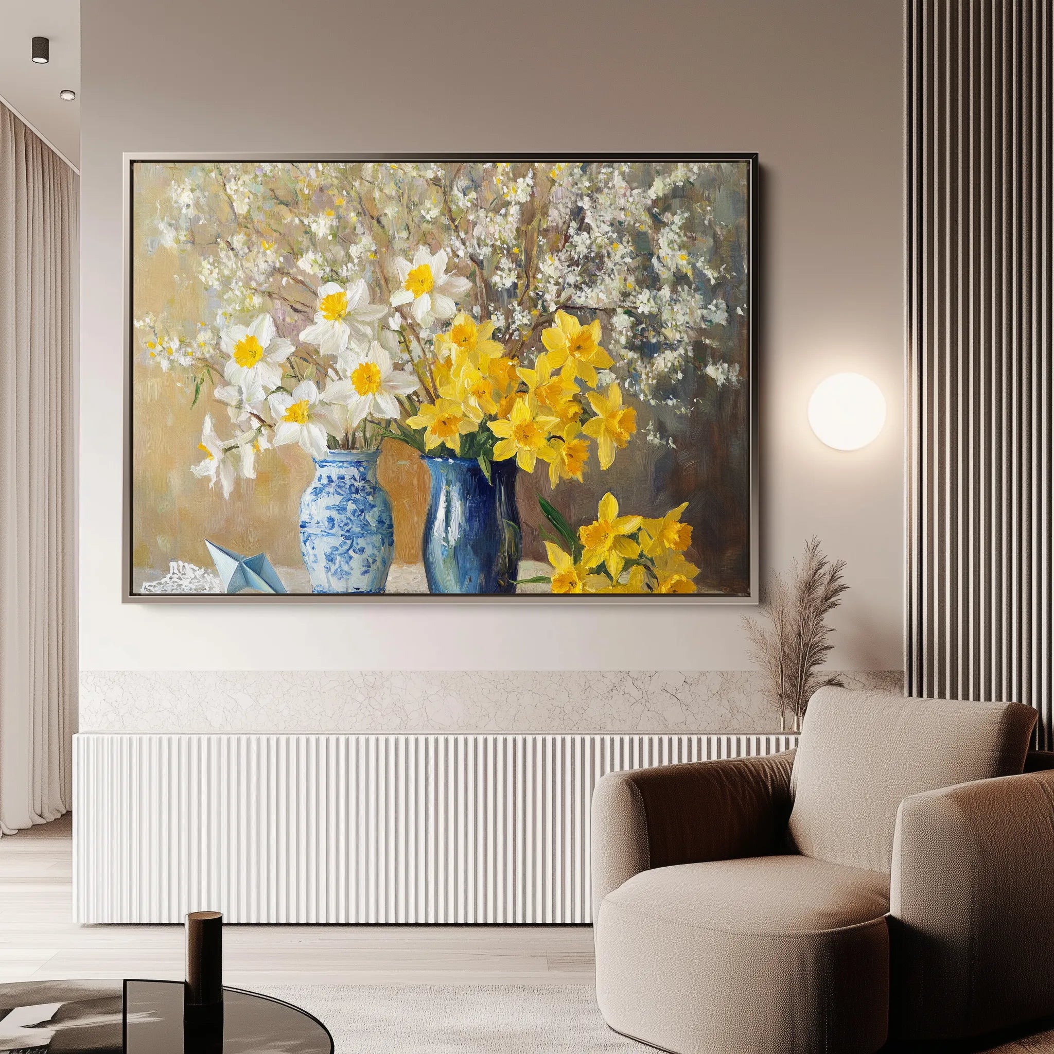 Floral 968 Canvas Art 60 x 40 cm / Black