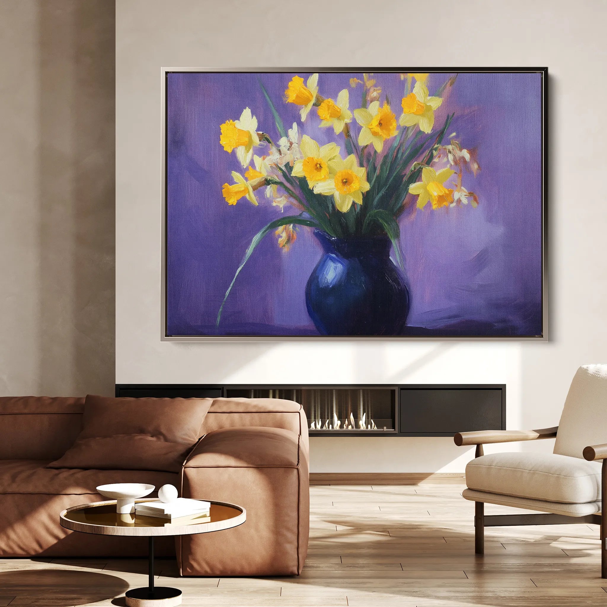 Floral 969 Canvas Art 60 x 40 cm / Black