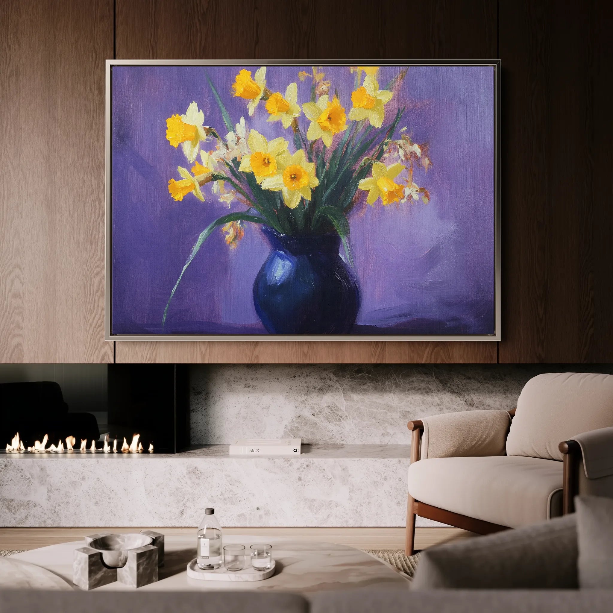 Floral 969 Canvas Art 60 x 40 cm / Black