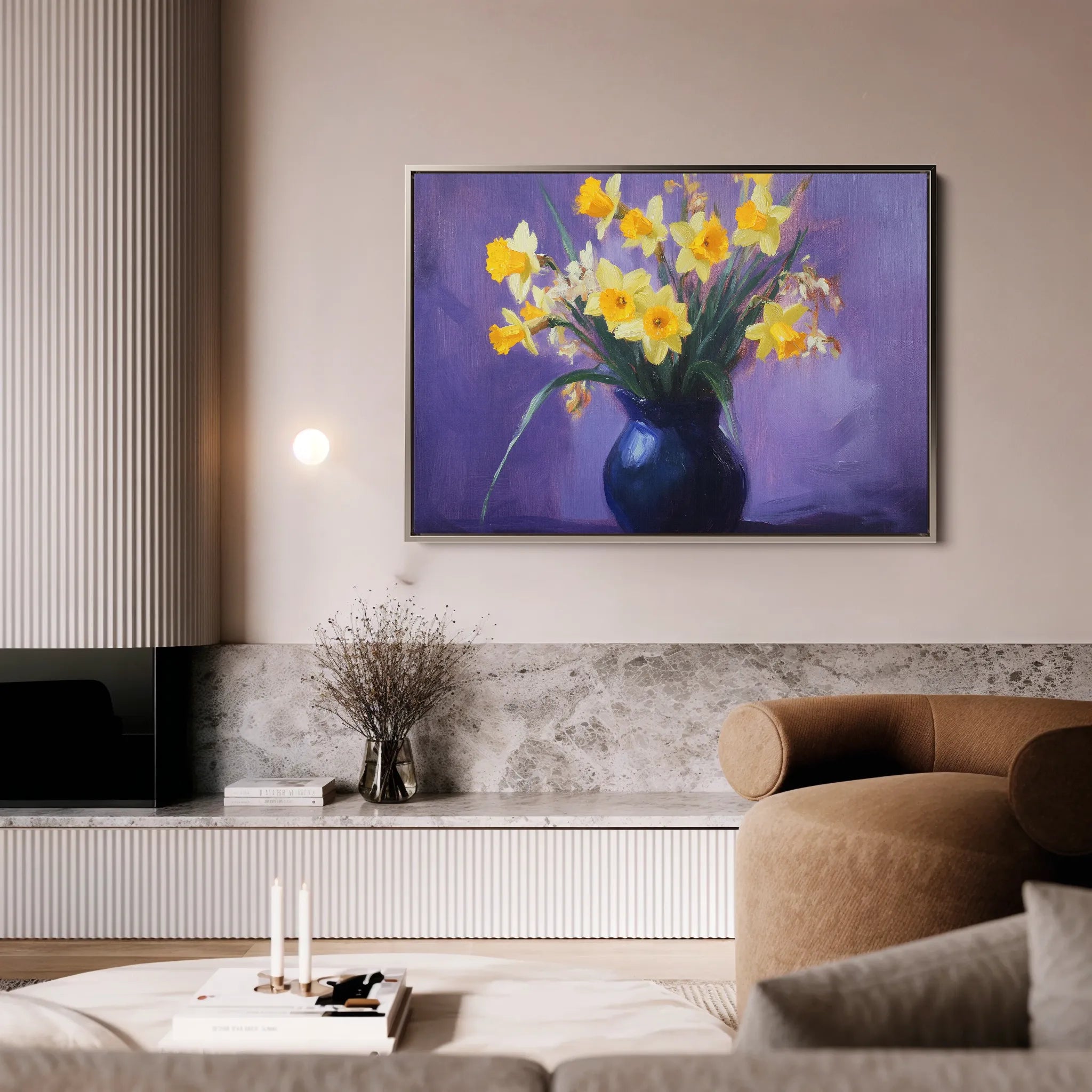 Floral 969 Canvas Art 60 x 40 cm / Black