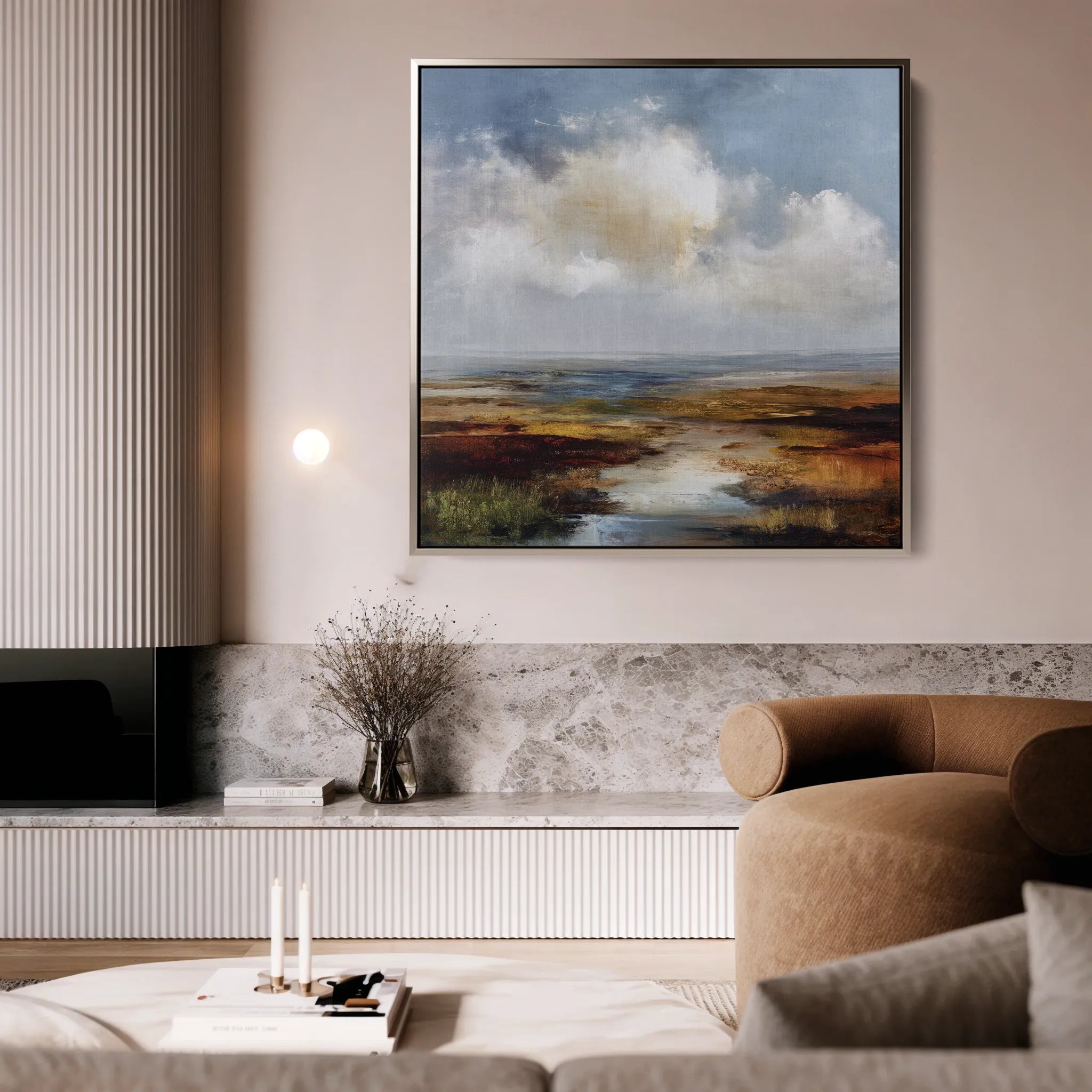 Abstract 970 Canvas Art 60 x 60 cm / Black