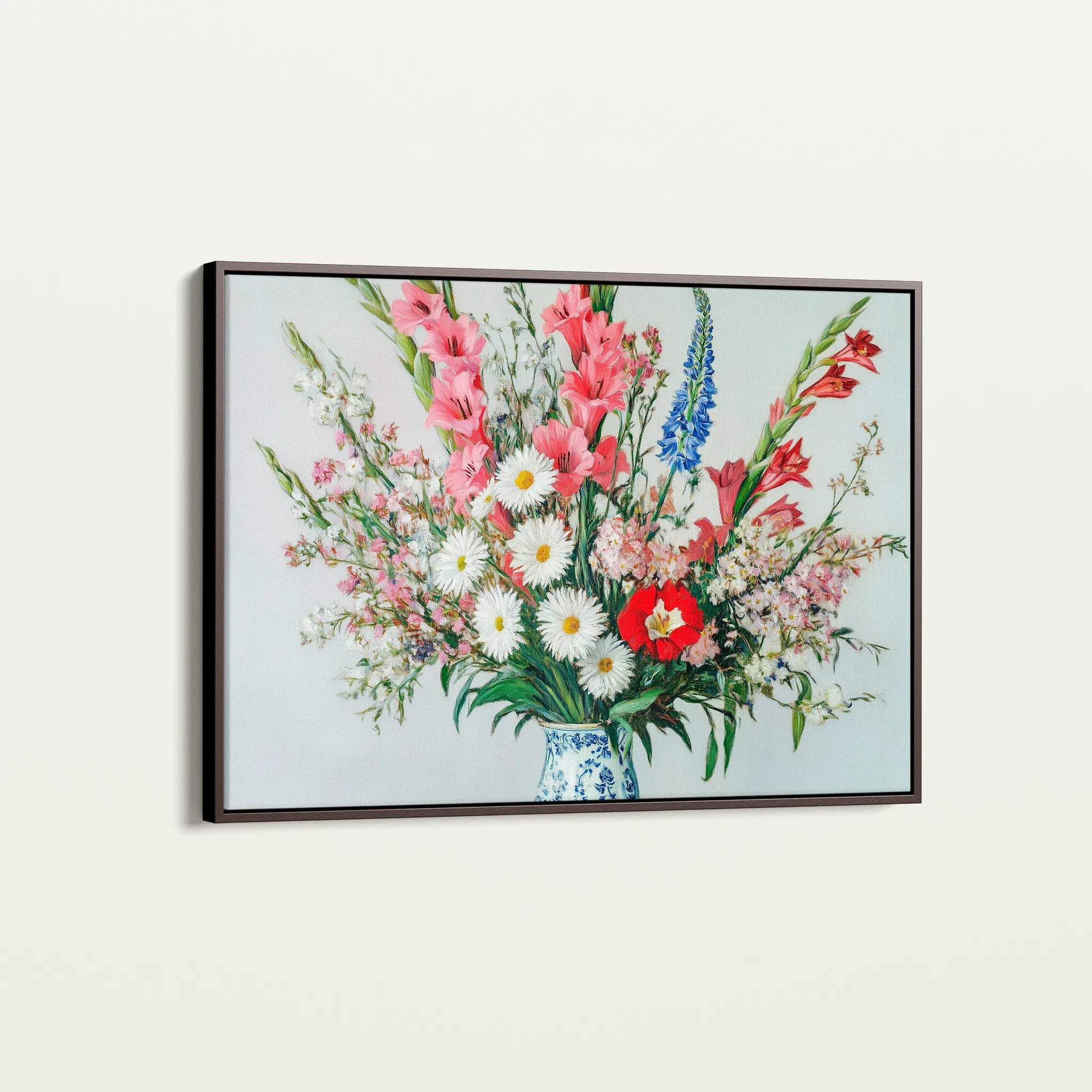 Floral 970 Canvas Art 60 x 40 cm / Black