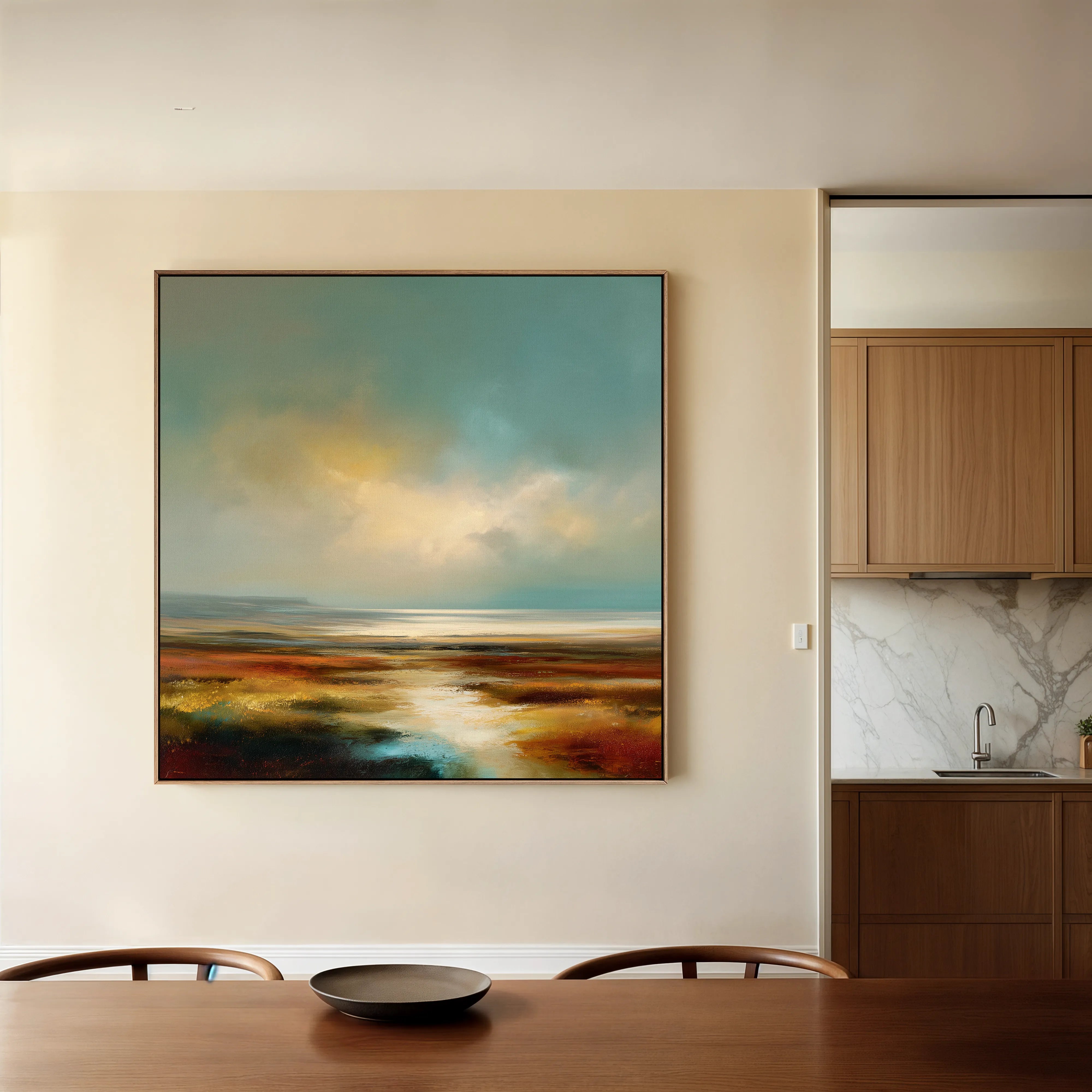 Abstract 971 Canvas Art 60 x 60 cm / Black