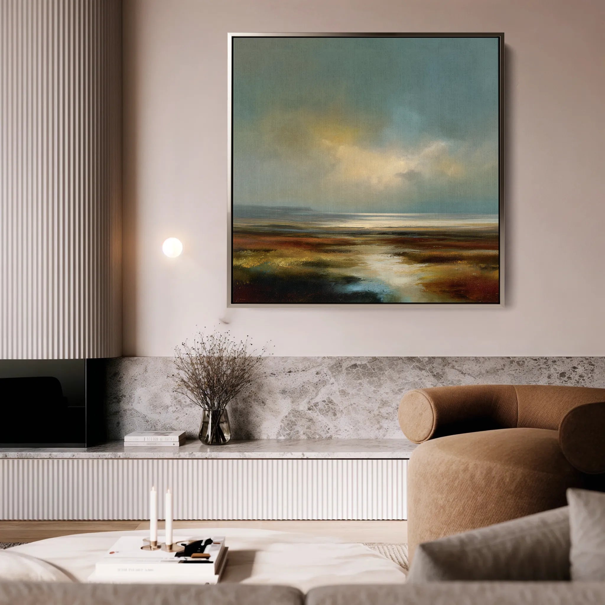 Abstract 971 Canvas Art 60 x 60 cm / Black