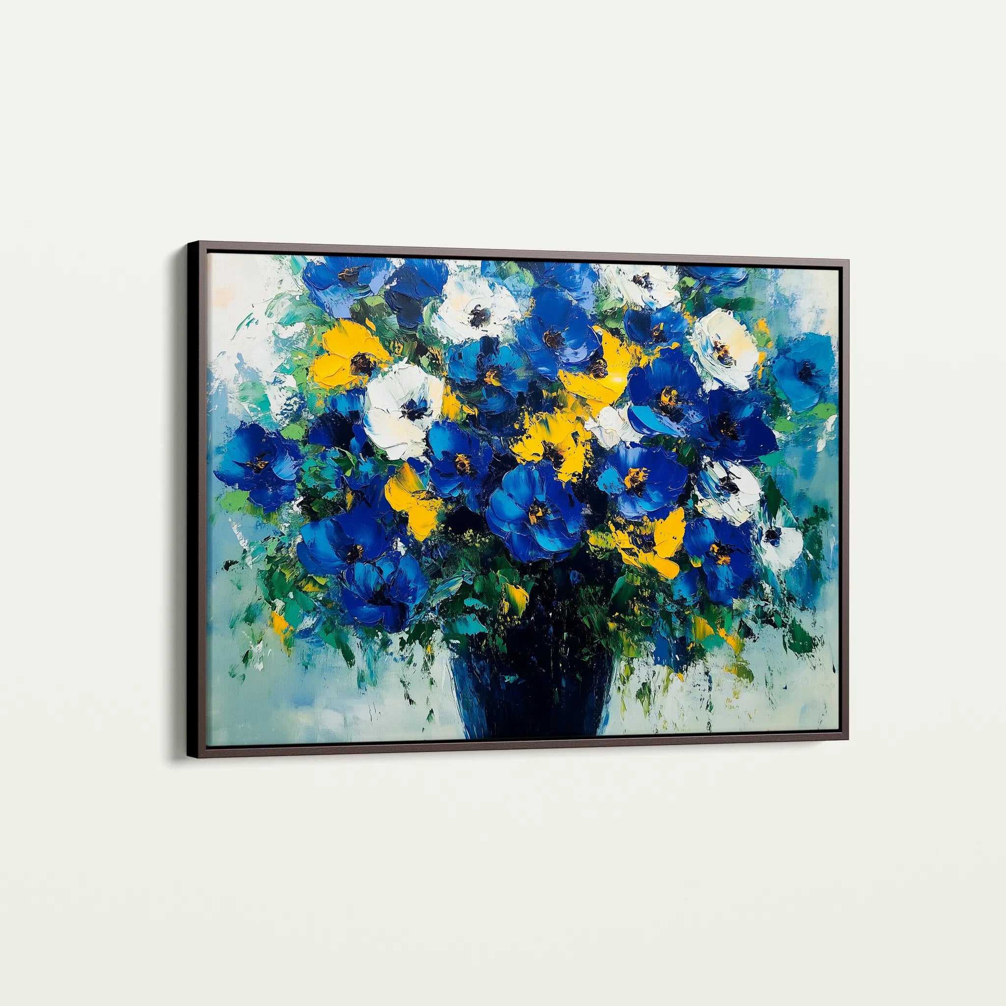 Floral 971 Canvas Art 60 x 40 cm / Black