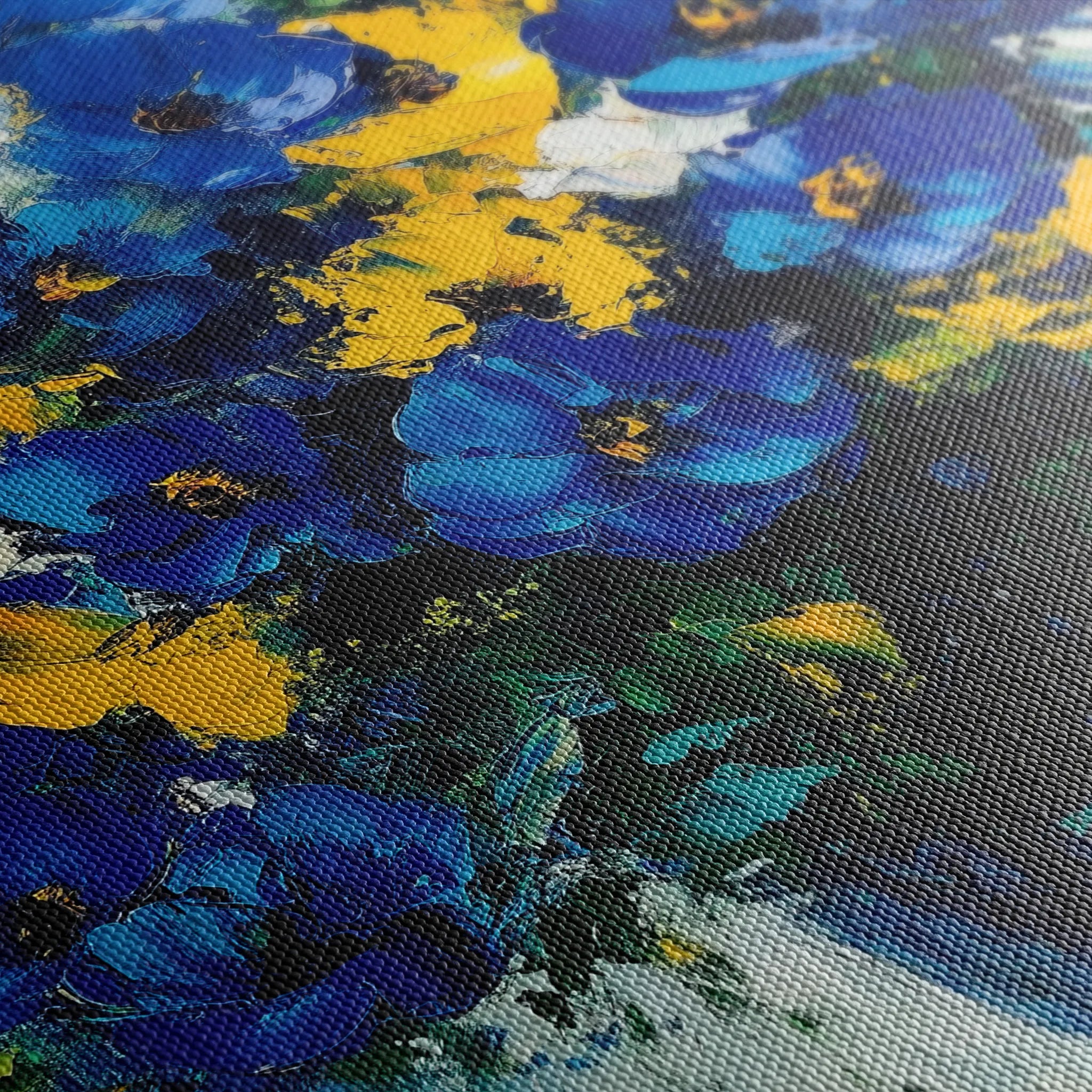 Floral 971 Canvas Art 60 x 40 cm / Black