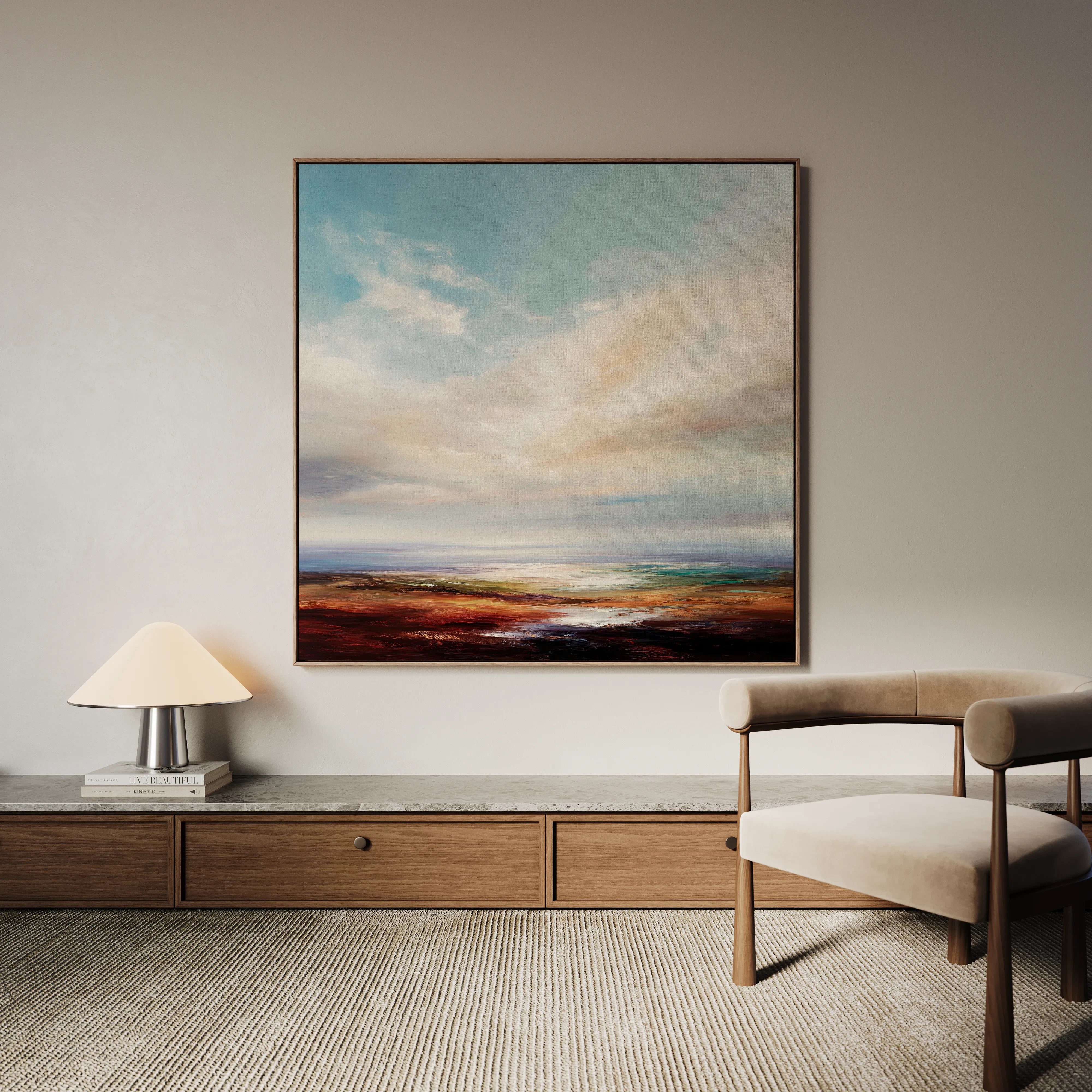 Abstract 972 Canvas Art 60 x 60 cm / Black