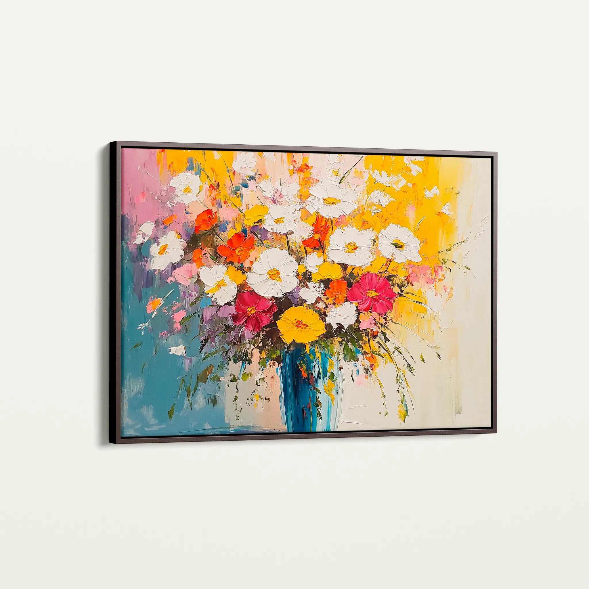 Floral 972 Canvas Art 60 x 40 cm / Black