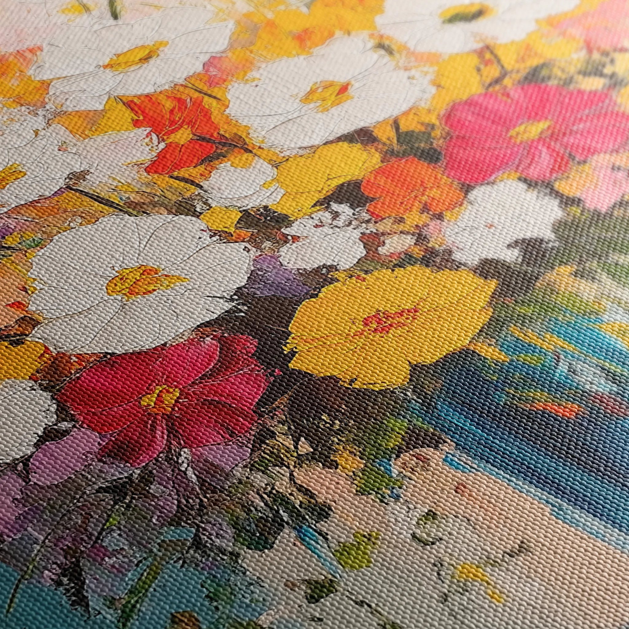 Floral 972 Canvas Art 60 x 40 cm / Black