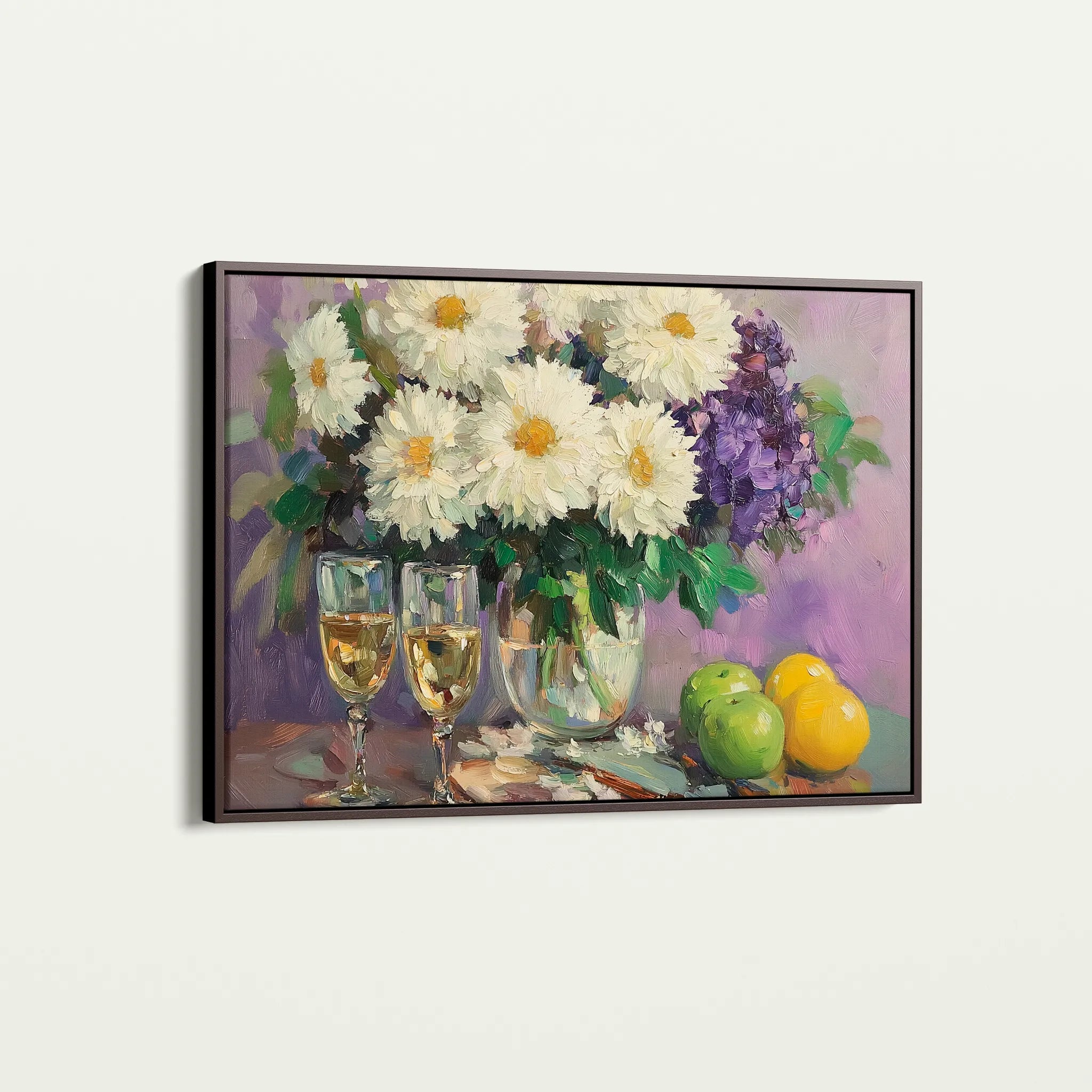 Floral 973 Canvas Art 60 x 40 cm / Black