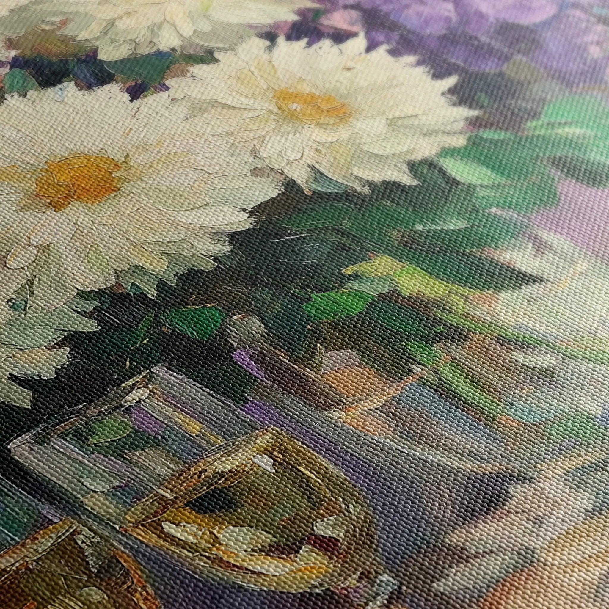 Floral 973 Canvas Art 60 x 40 cm / Black