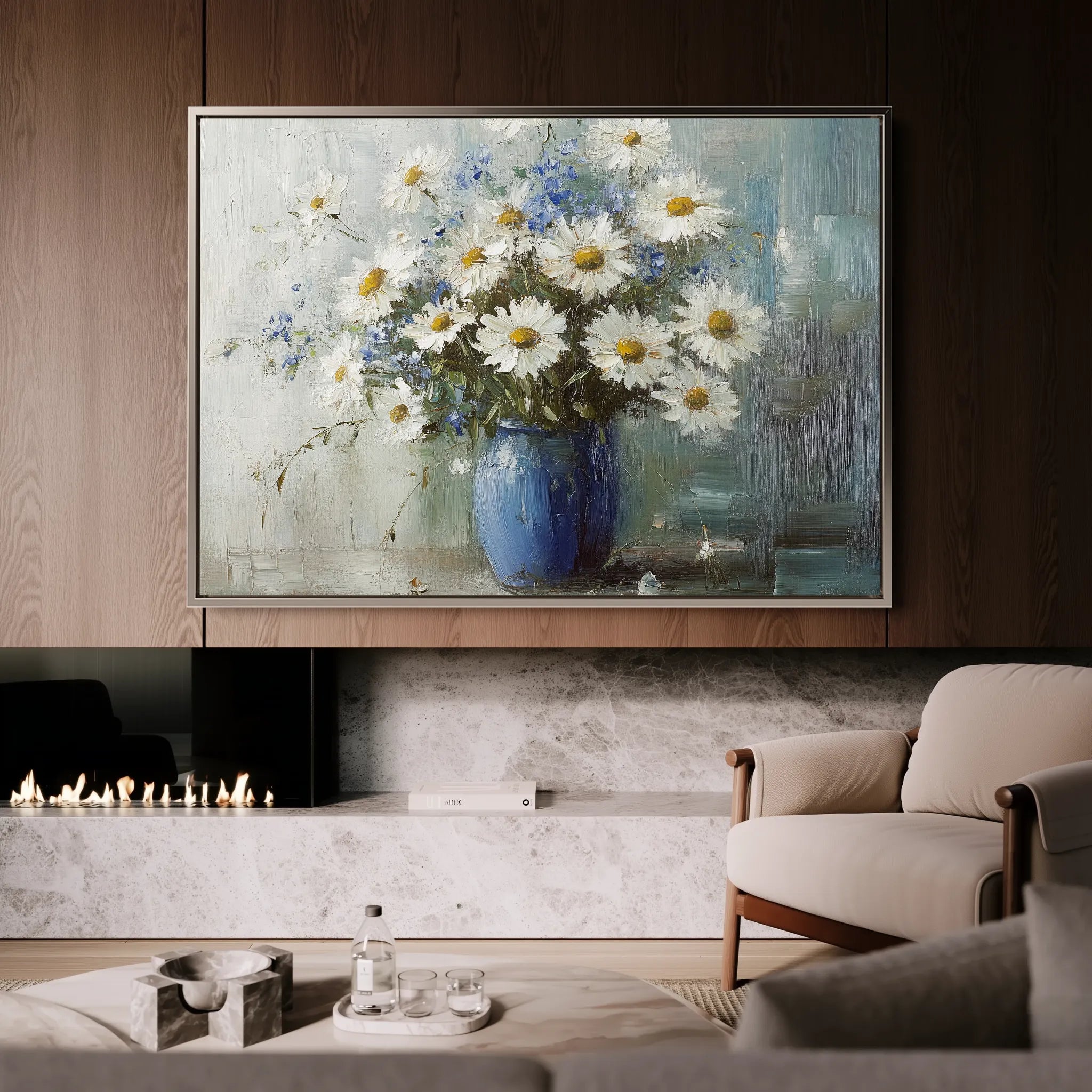 Floral 974 Canvas Art 60 x 40 cm / Black