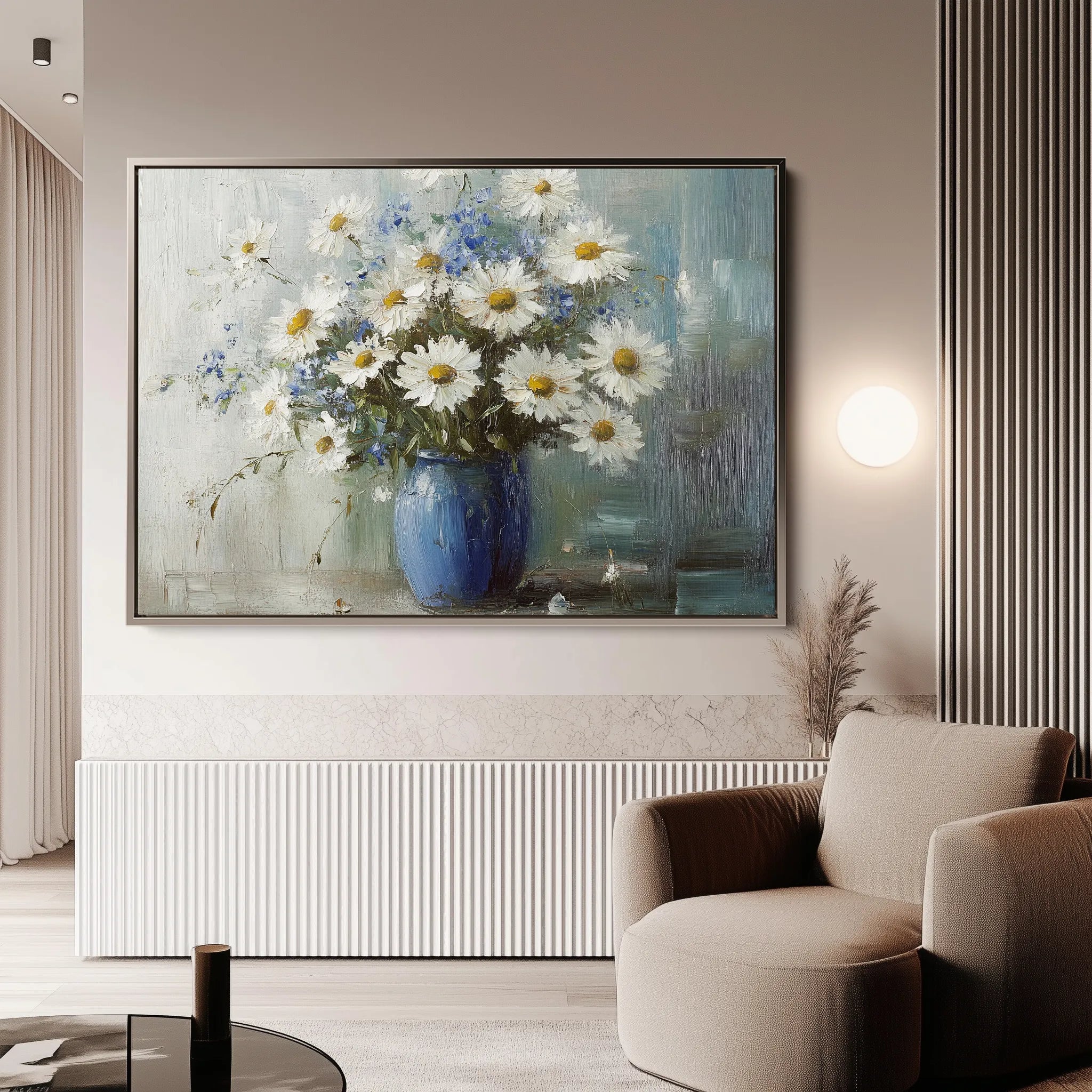Floral 974 Canvas Art 60 x 40 cm / Black