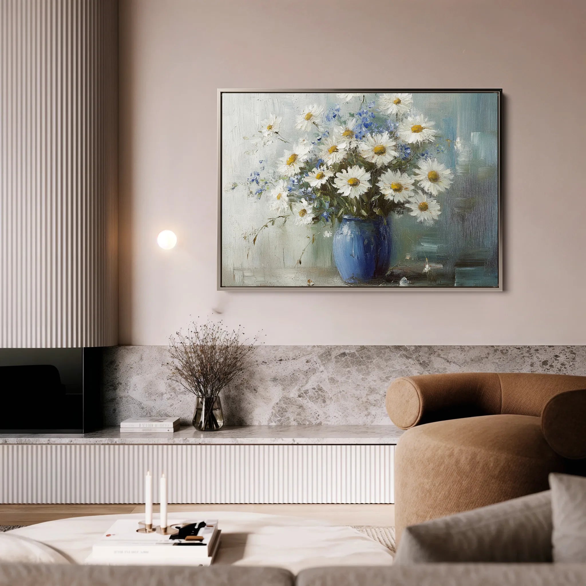 Floral 974 Canvas Art 60 x 40 cm / Black