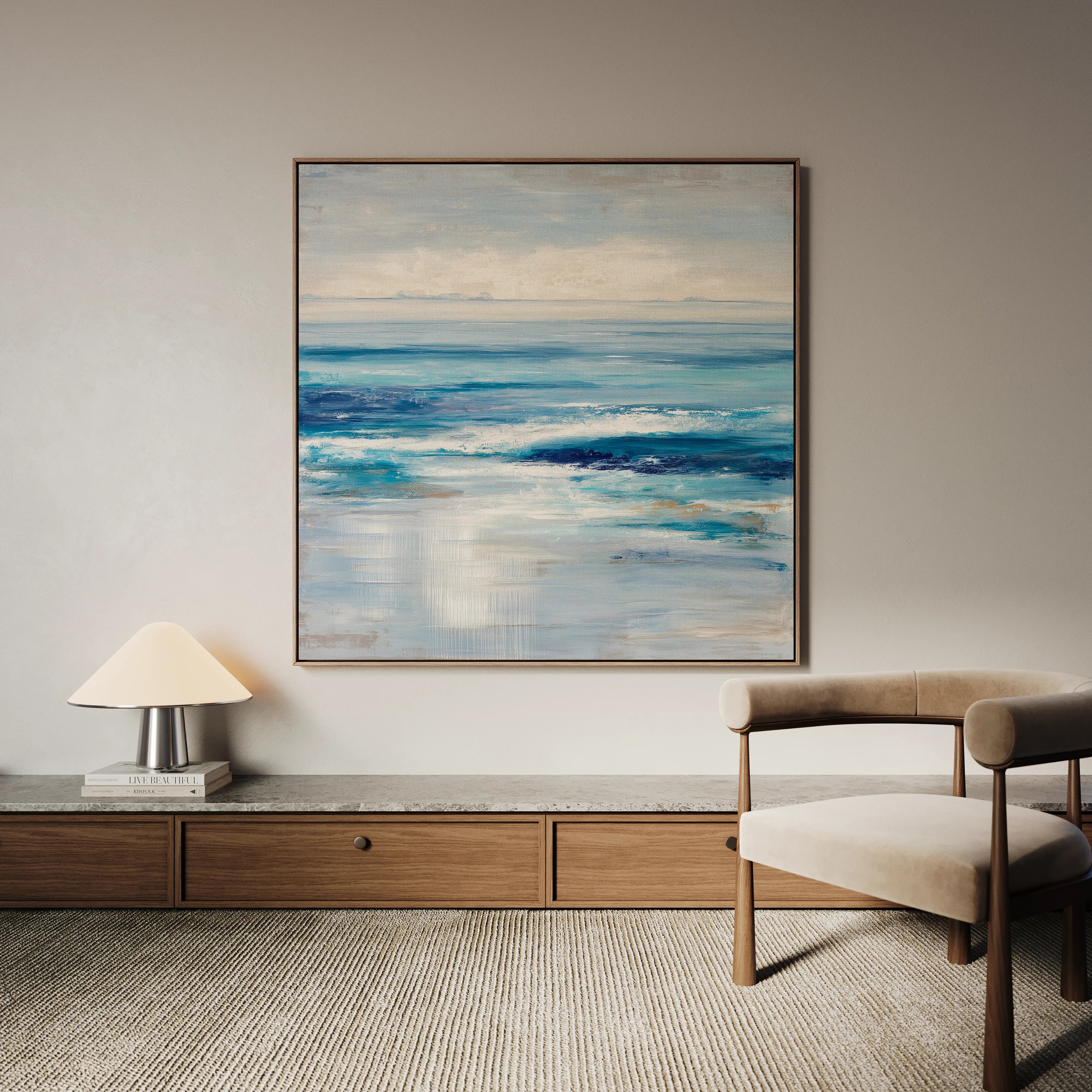 Abstract 975 Canvas Art 60 x 60 cm / Black