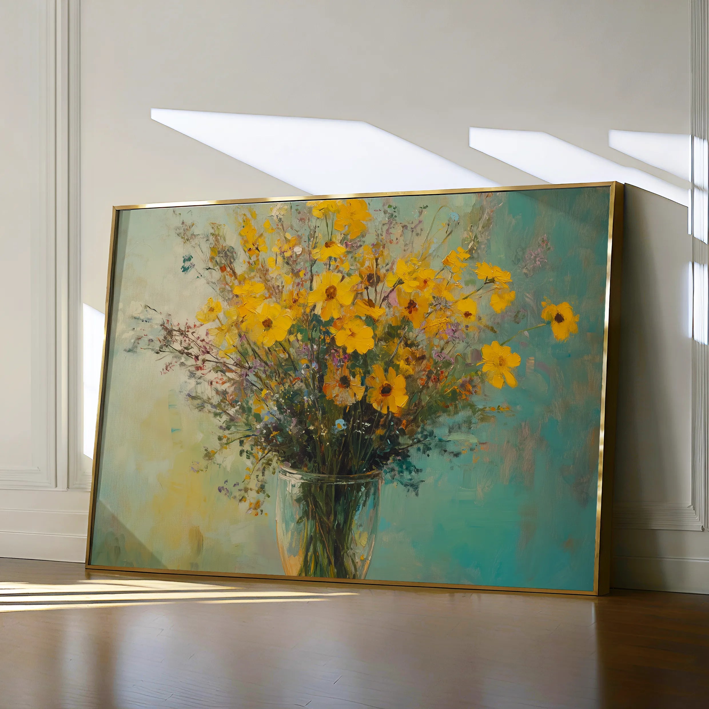 Floral 975 Canvas Art 60 x 40 cm / Black