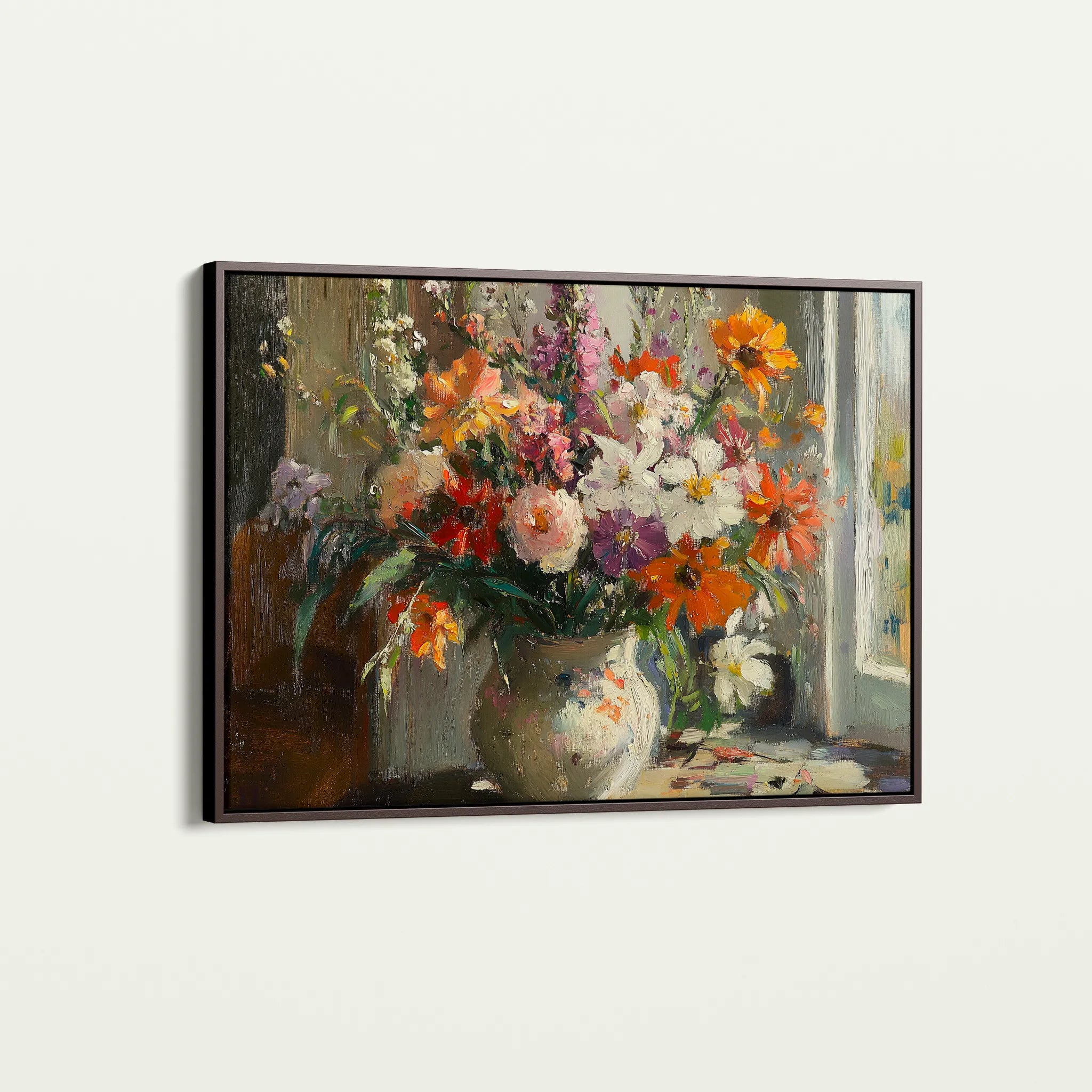 Floral 976 Canvas Art 60 x 40 cm / Black