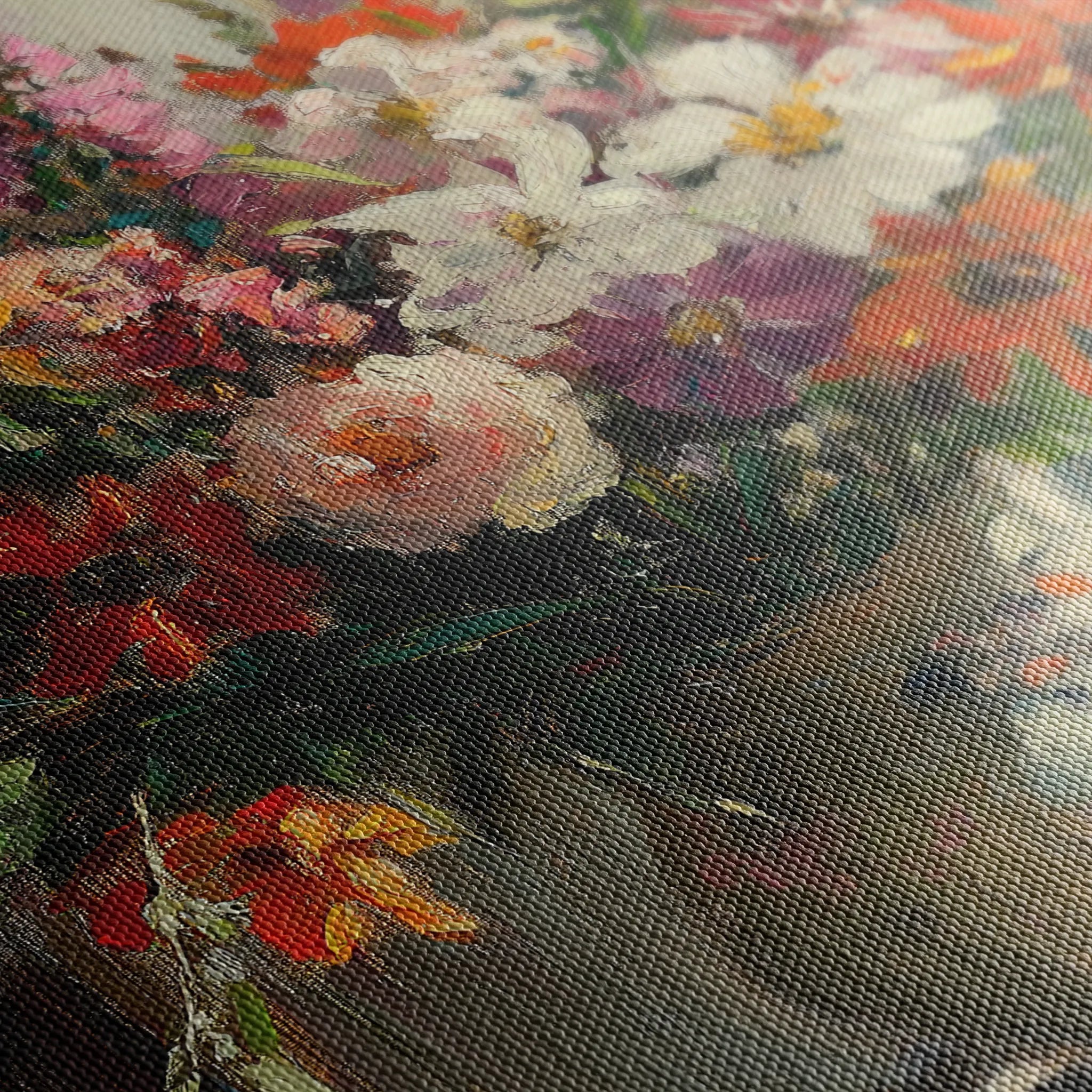 Floral 976 Canvas Art 60 x 40 cm / Black