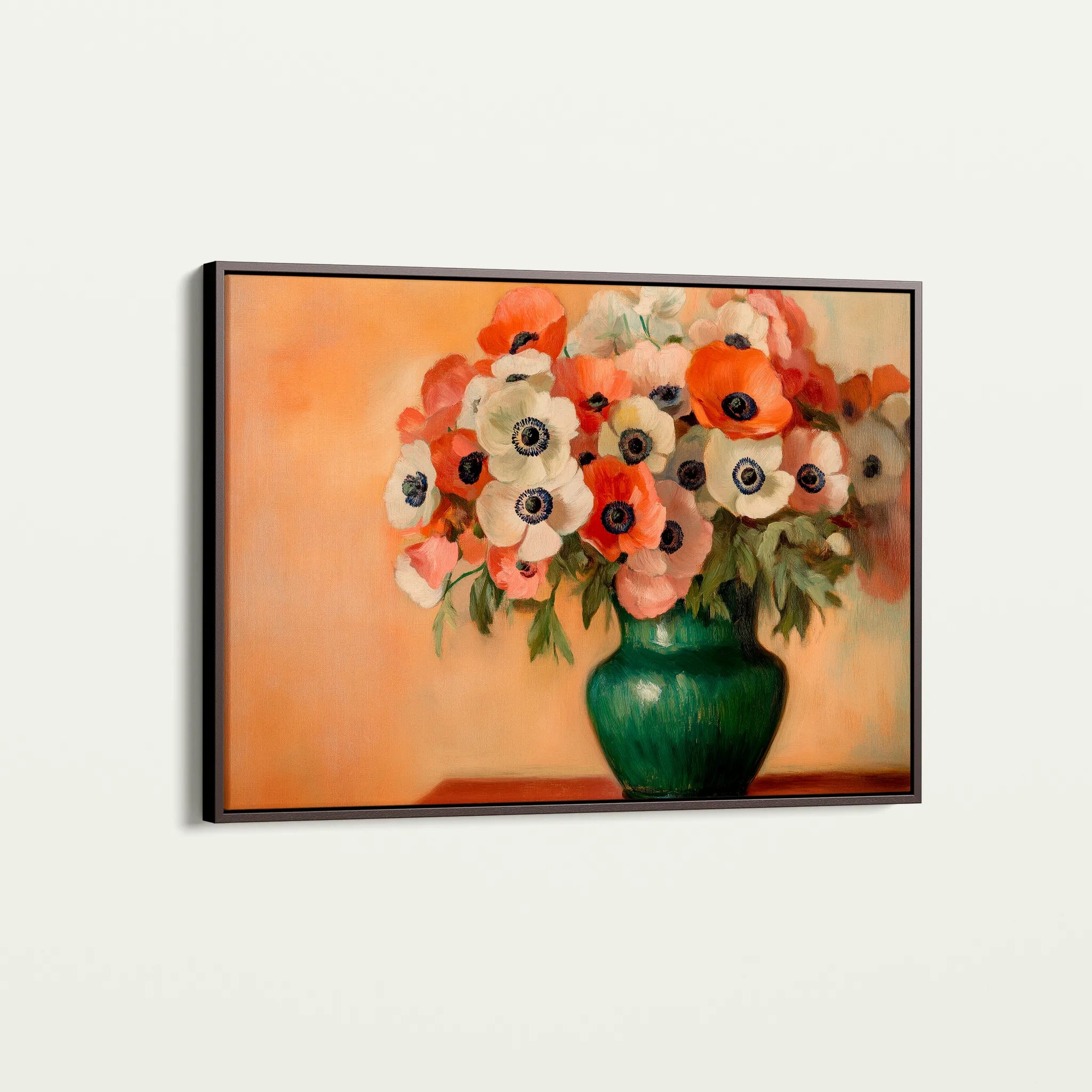 Floral 977 Canvas Art 60 x 40 cm / Black