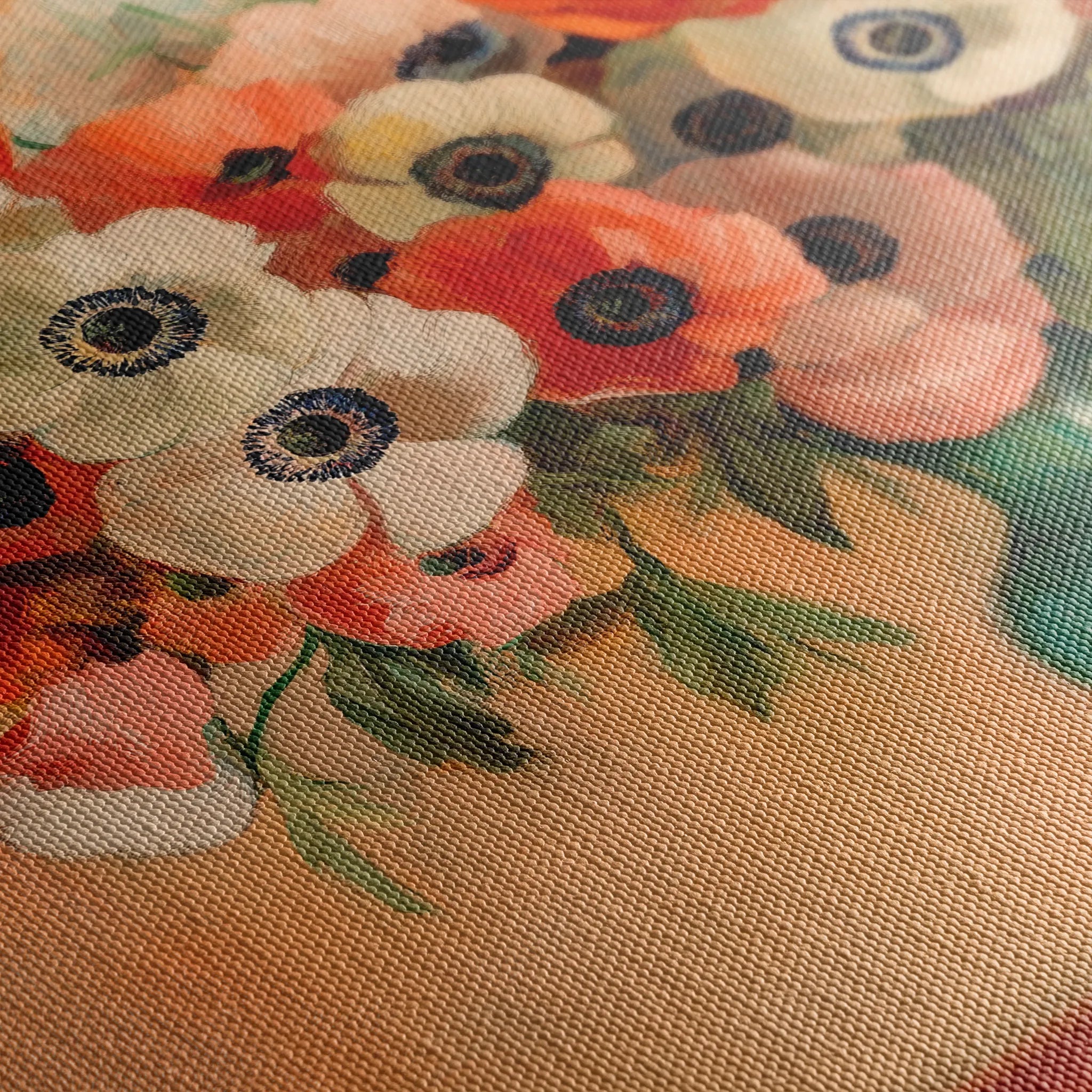 Floral 977 Canvas Art 60 x 40 cm / Black