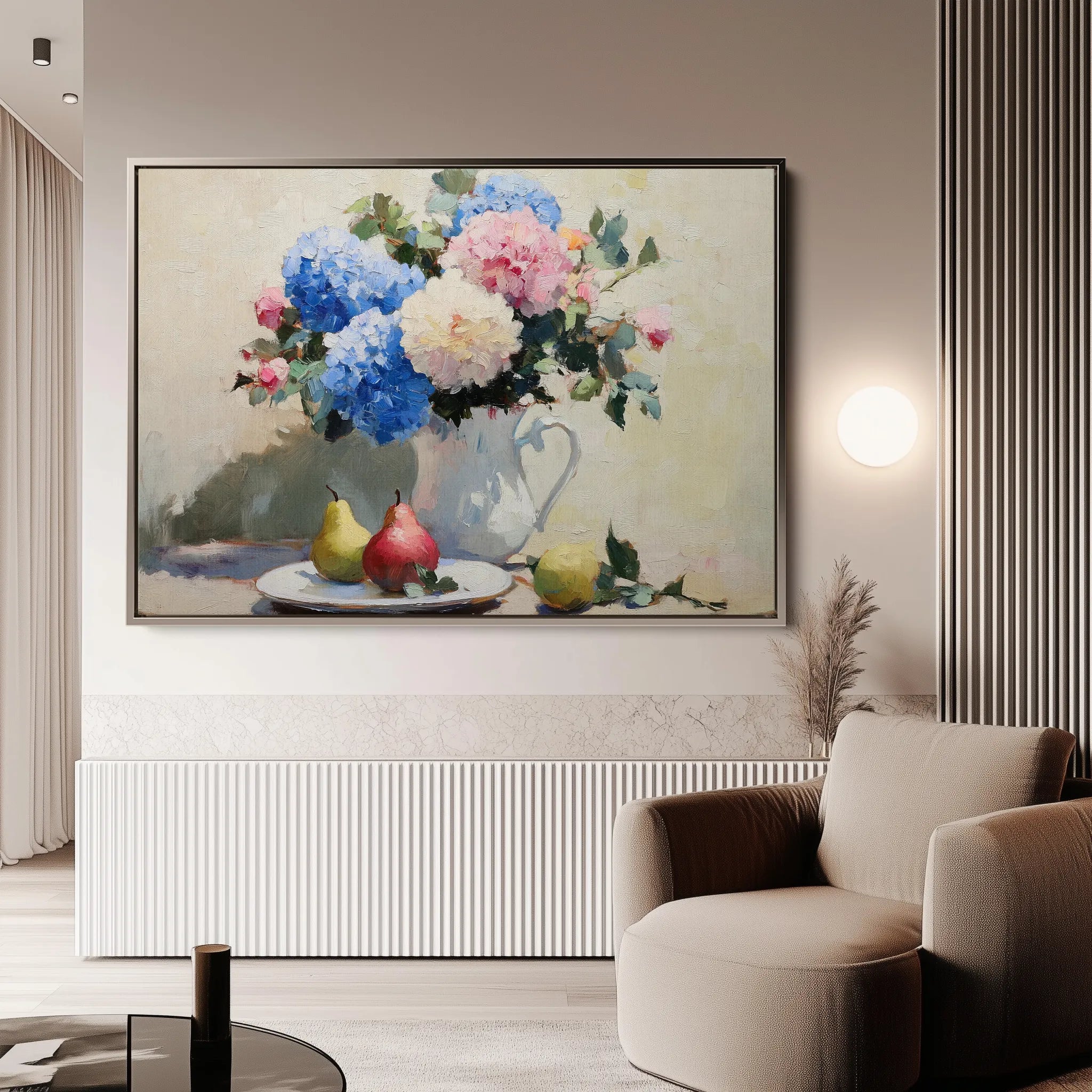 Floral 979 Canvas Art 60 x 40 cm / Black
