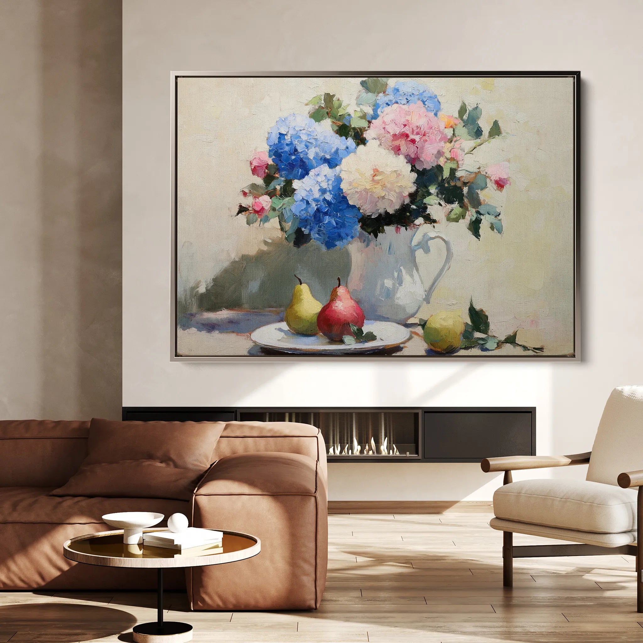 Floral 979 Canvas Art 60 x 40 cm / Black