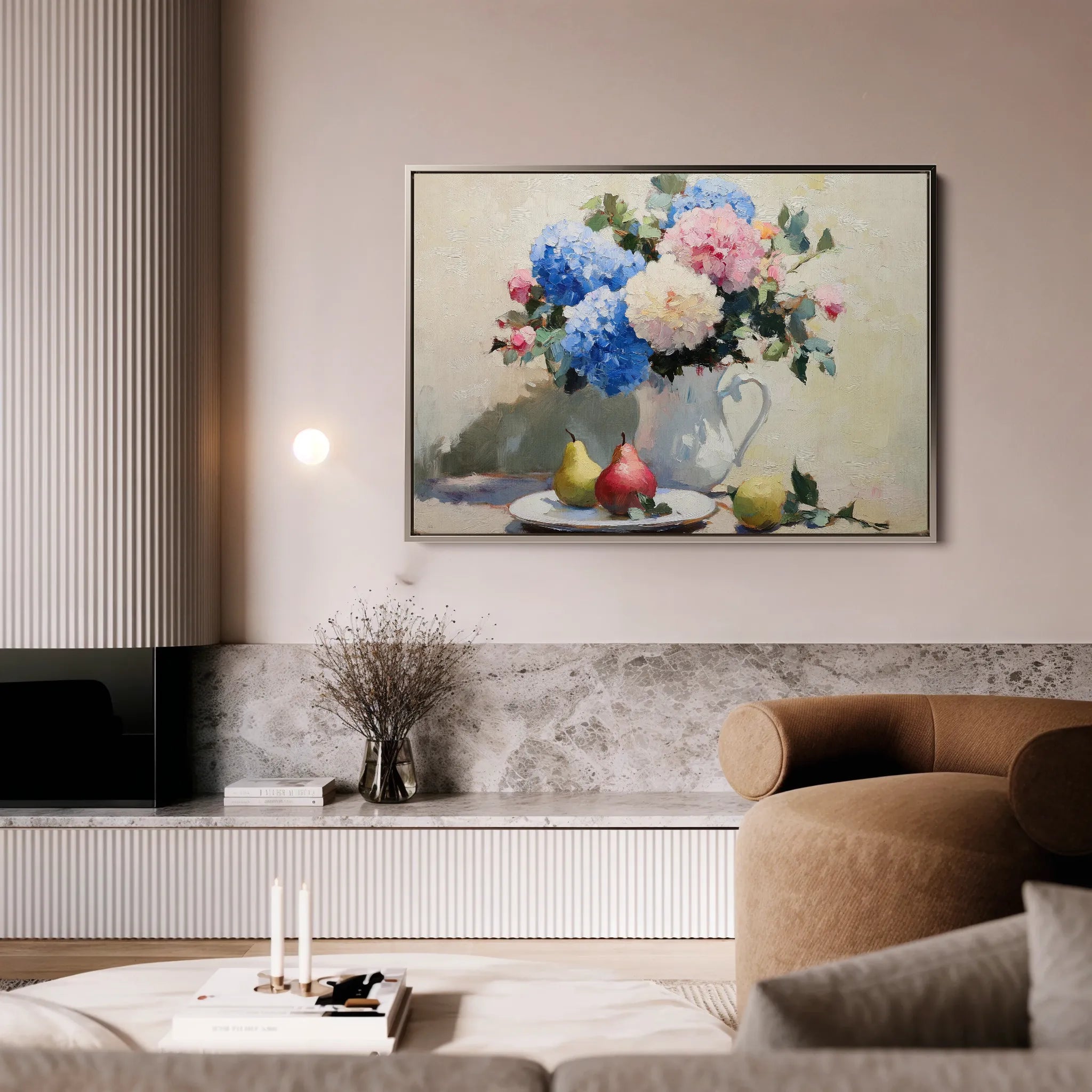 Floral 979 Canvas Art 60 x 40 cm / Black