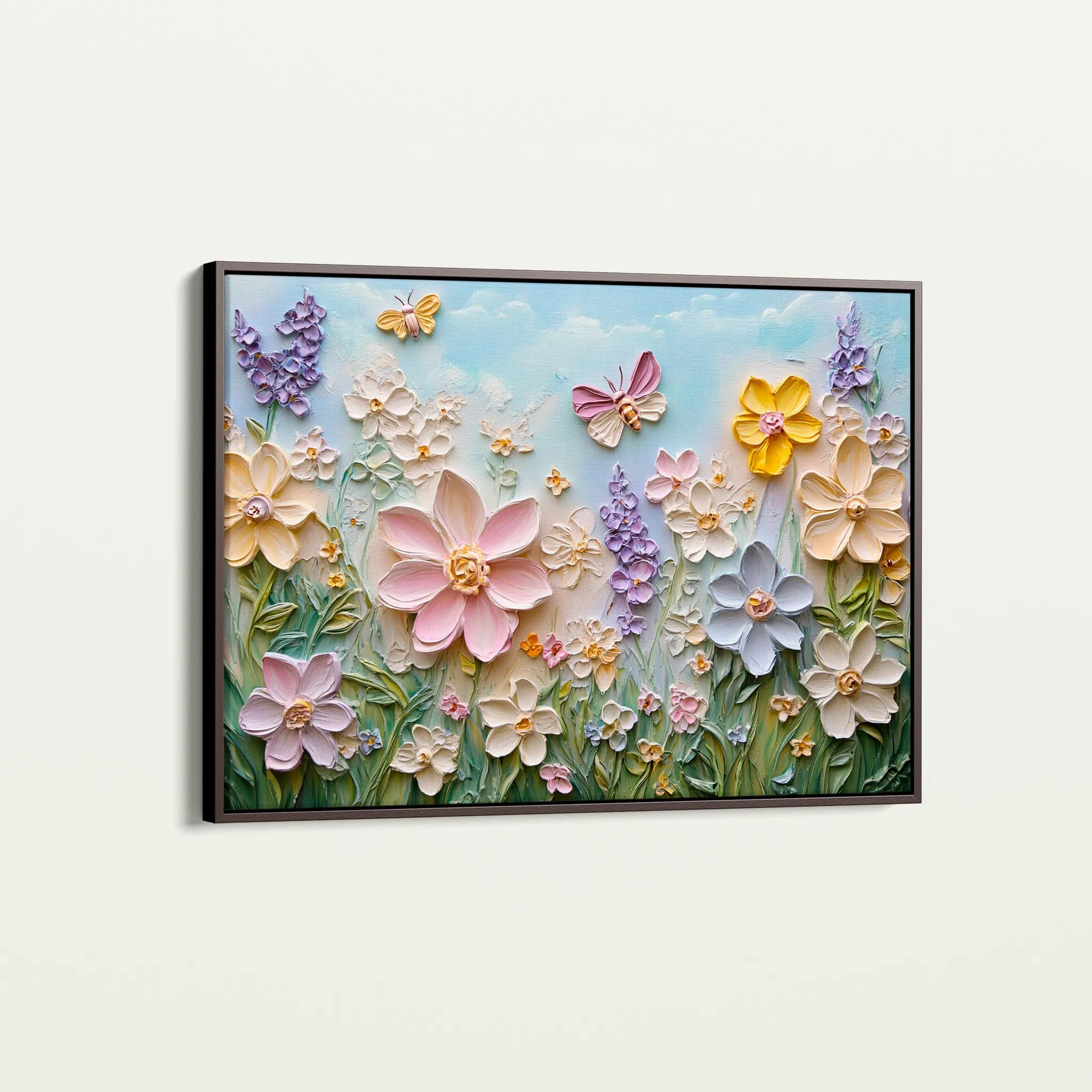 Floral 980 Canvas Art 60 x 40 cm / Black