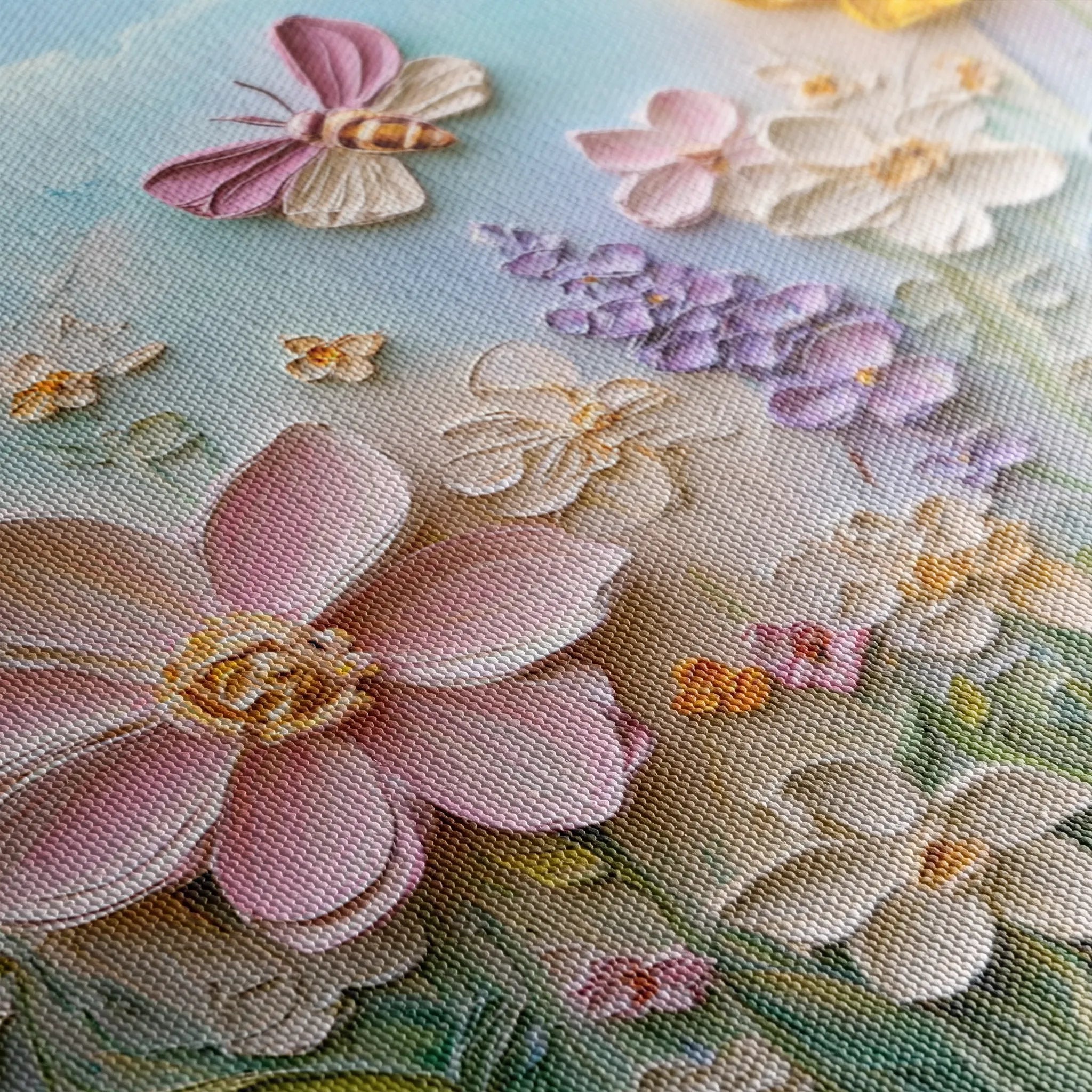 Floral 980 Canvas Art 60 x 40 cm / Black