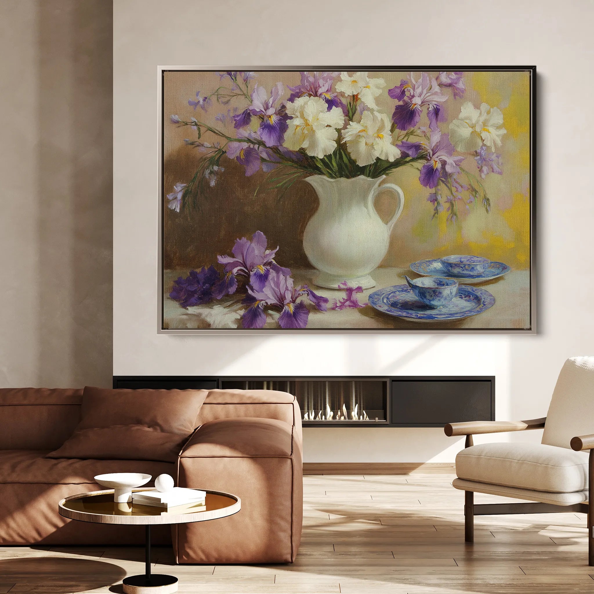 Floral 981 Canvas Art 60 x 40 cm / Black