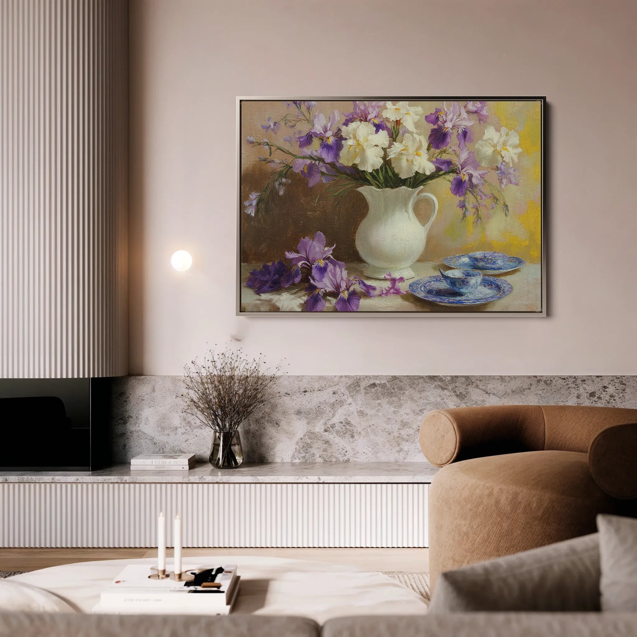 Floral 981 Canvas Art 60 x 40 cm / Black