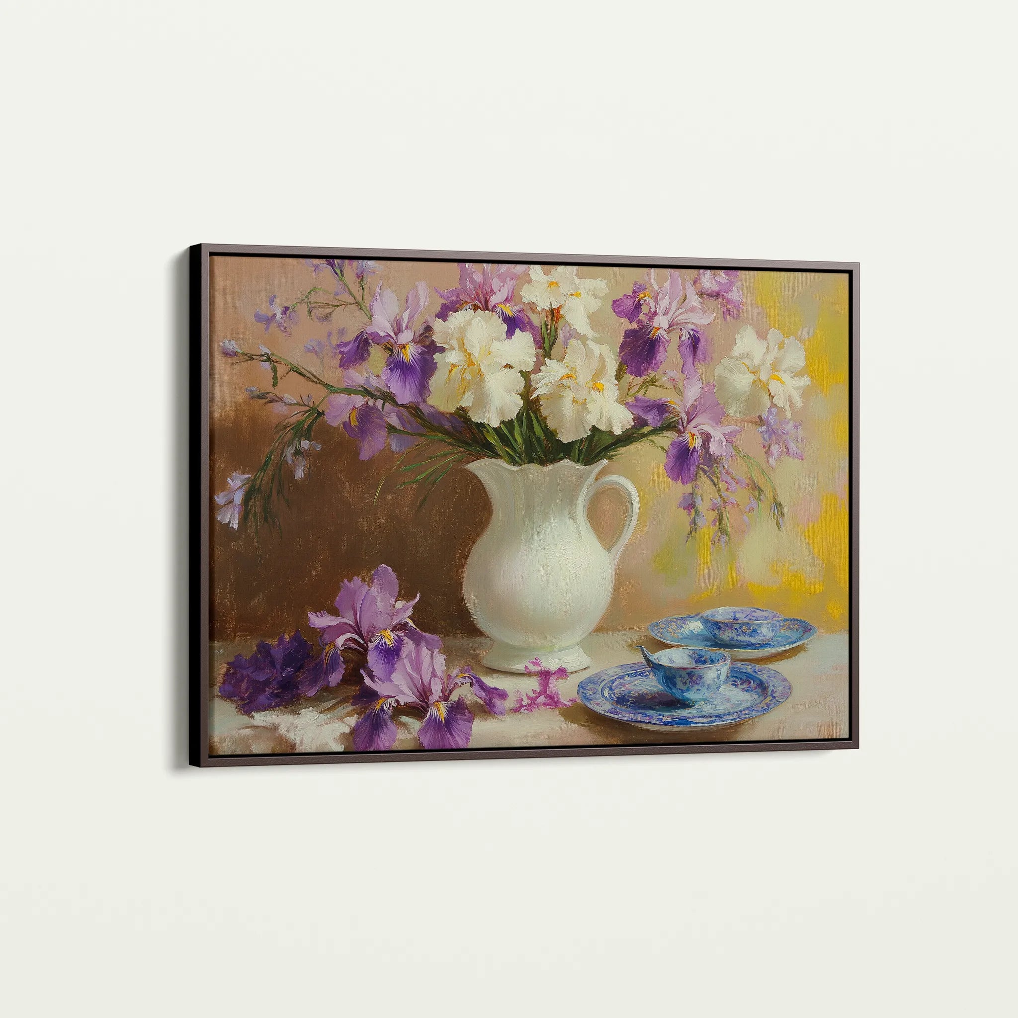 Floral 981 Canvas Art 60 x 40 cm / Black
