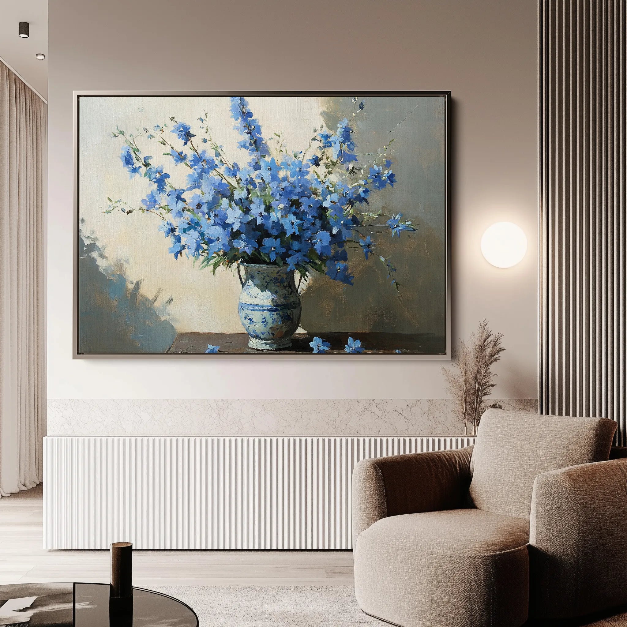 Floral 982 Canvas Art 60 x 40 cm / Black