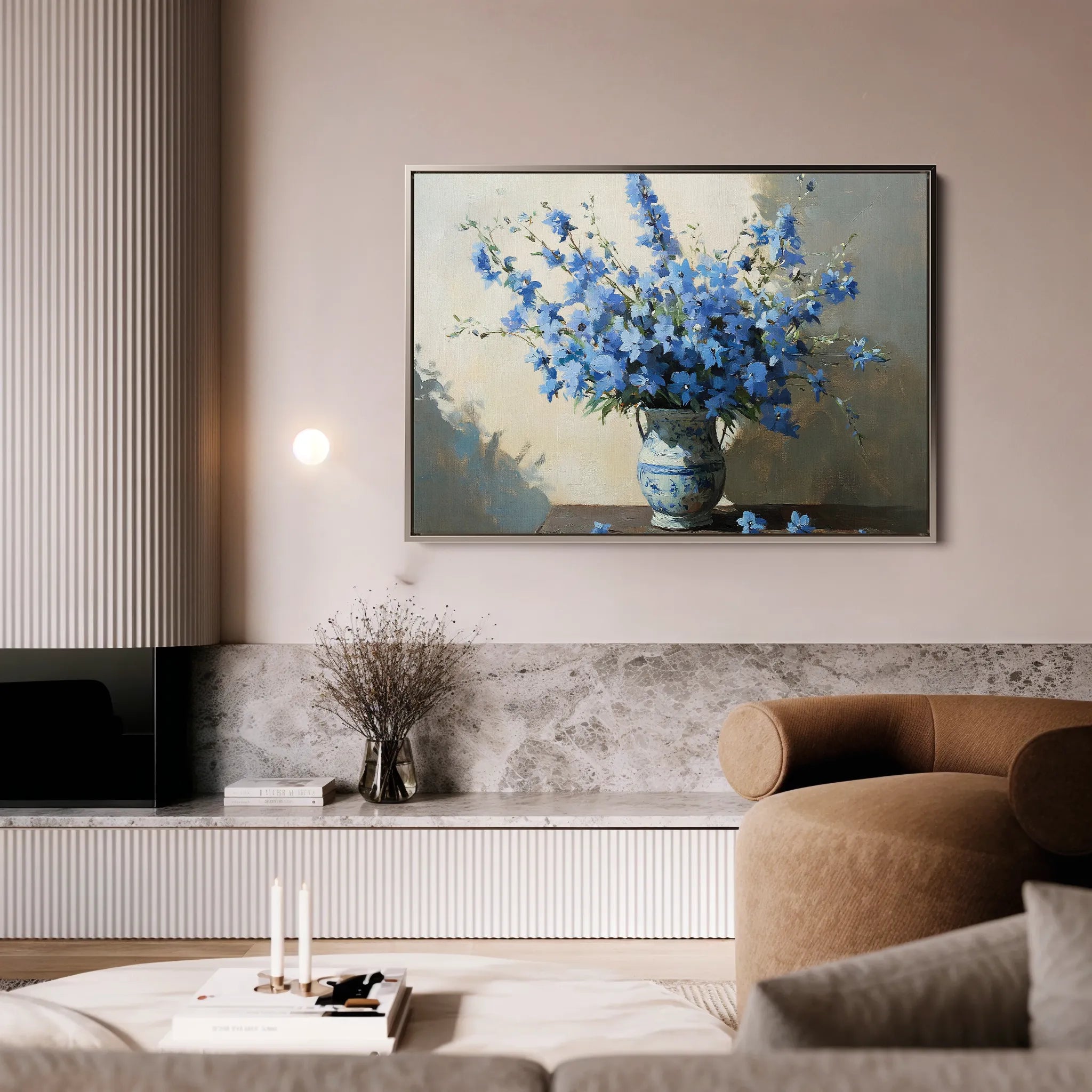 Floral 982 Canvas Art 60 x 40 cm / Black