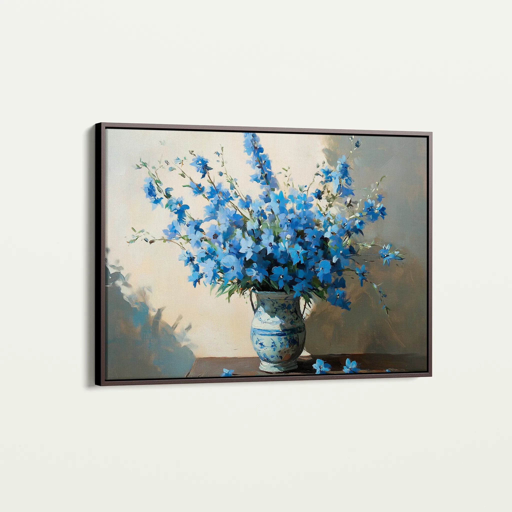 Floral 982 Canvas Art 60 x 40 cm / Black