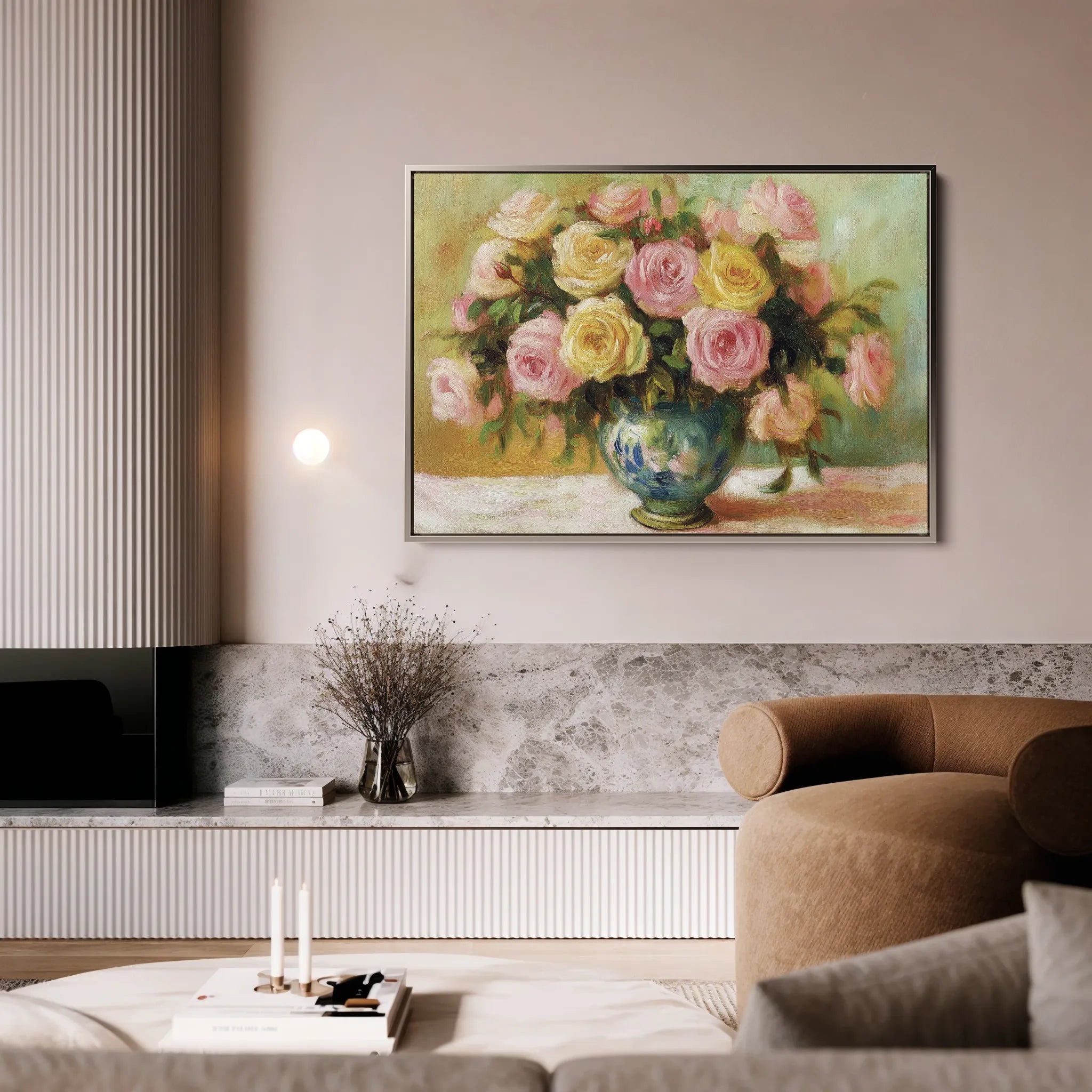 Floral 983 Canvas Art 60 x 40 cm / Black