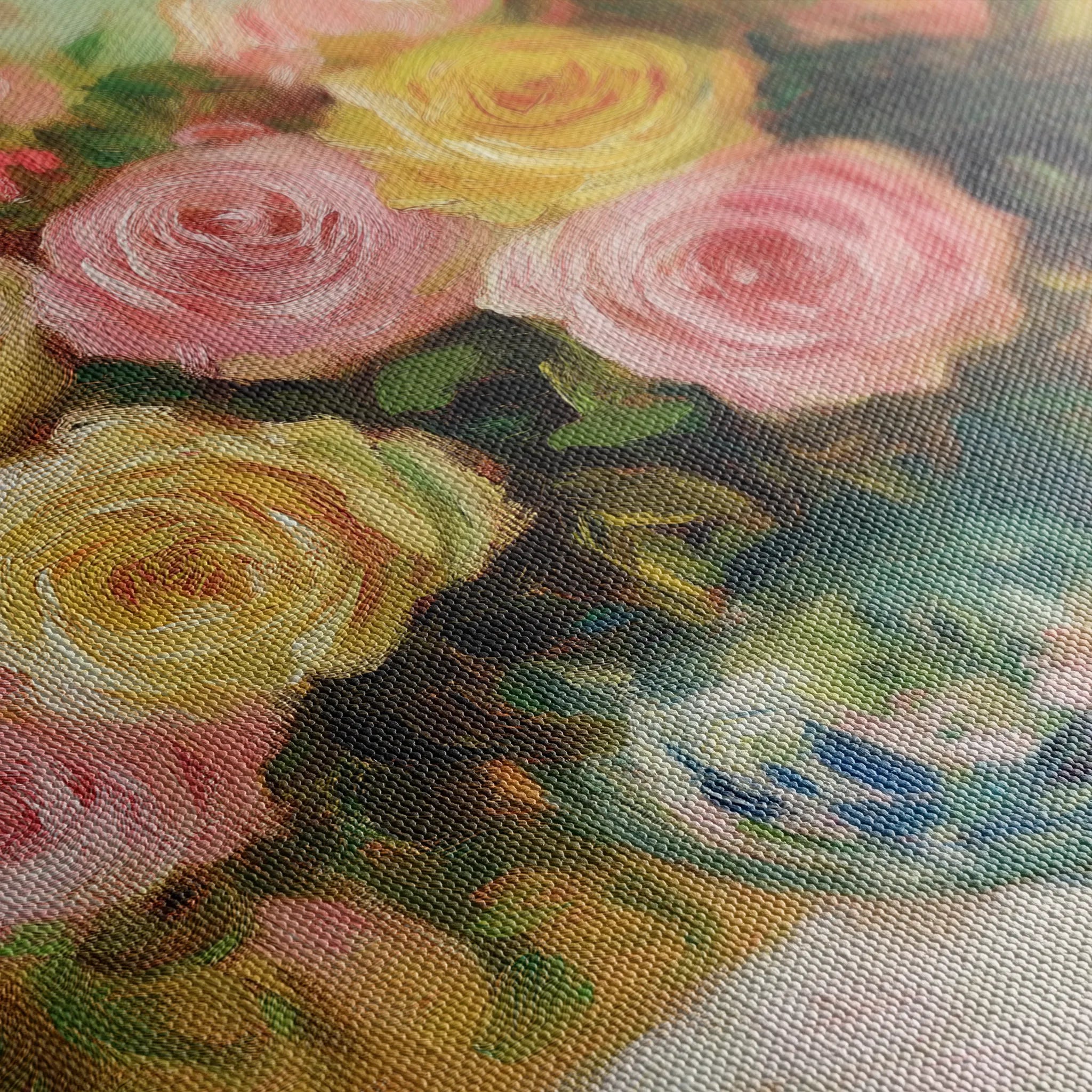 Floral 983 Canvas Art 60 x 40 cm / Black