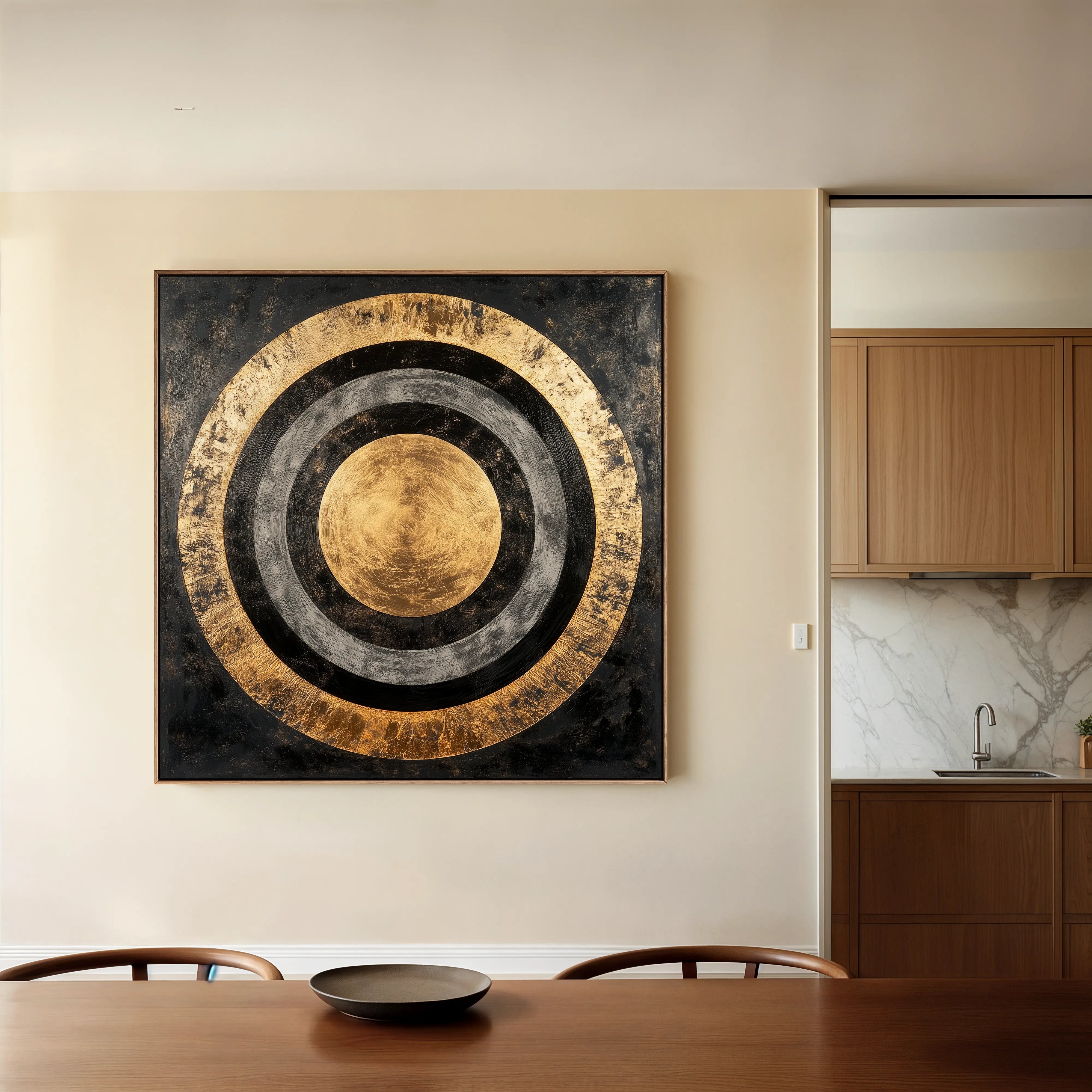 Abstract 984 Canvas Art 60 x 60 cm / Black