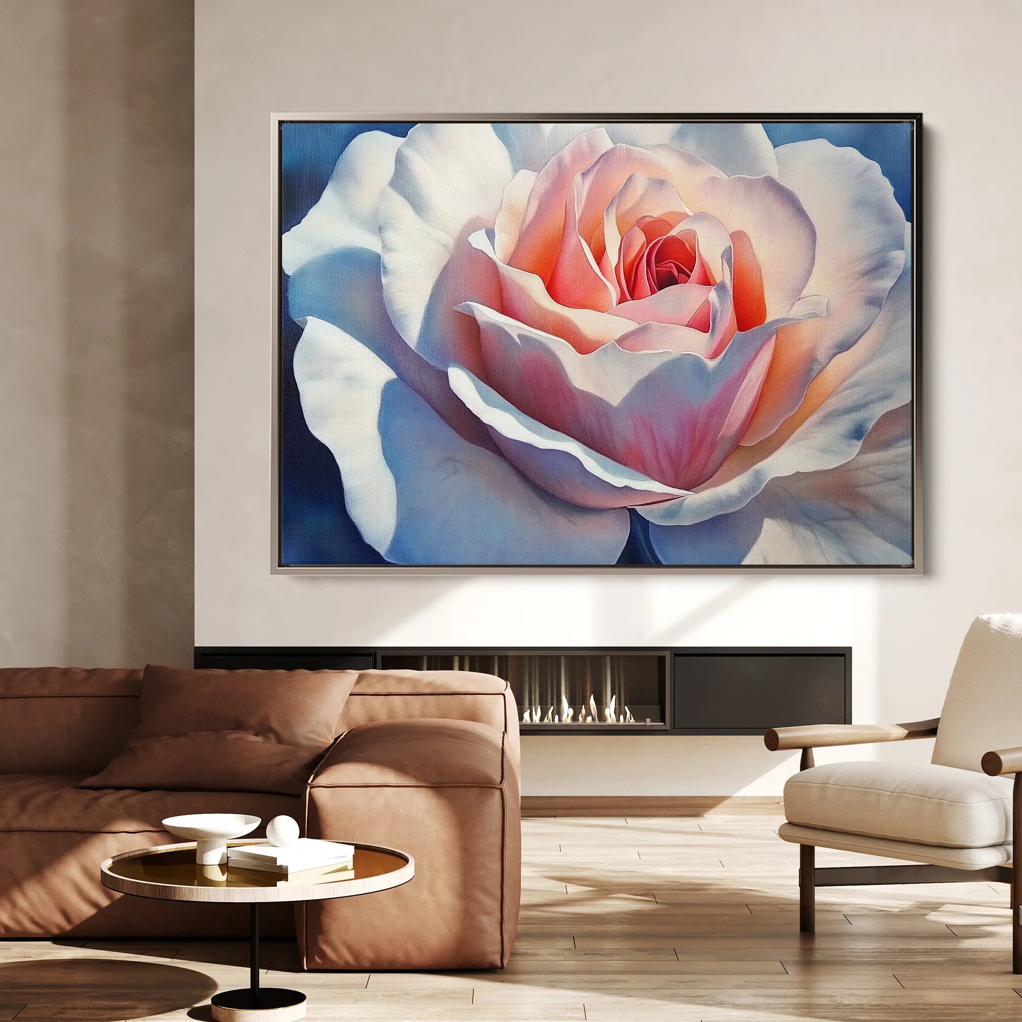 Floral 984 Canvas Art 60 x 40 cm / Black