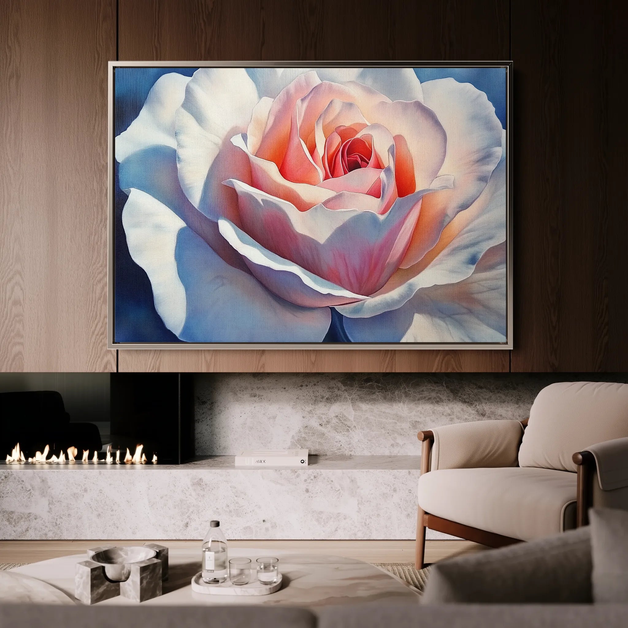 Floral 984 Canvas Art 60 x 40 cm / Black