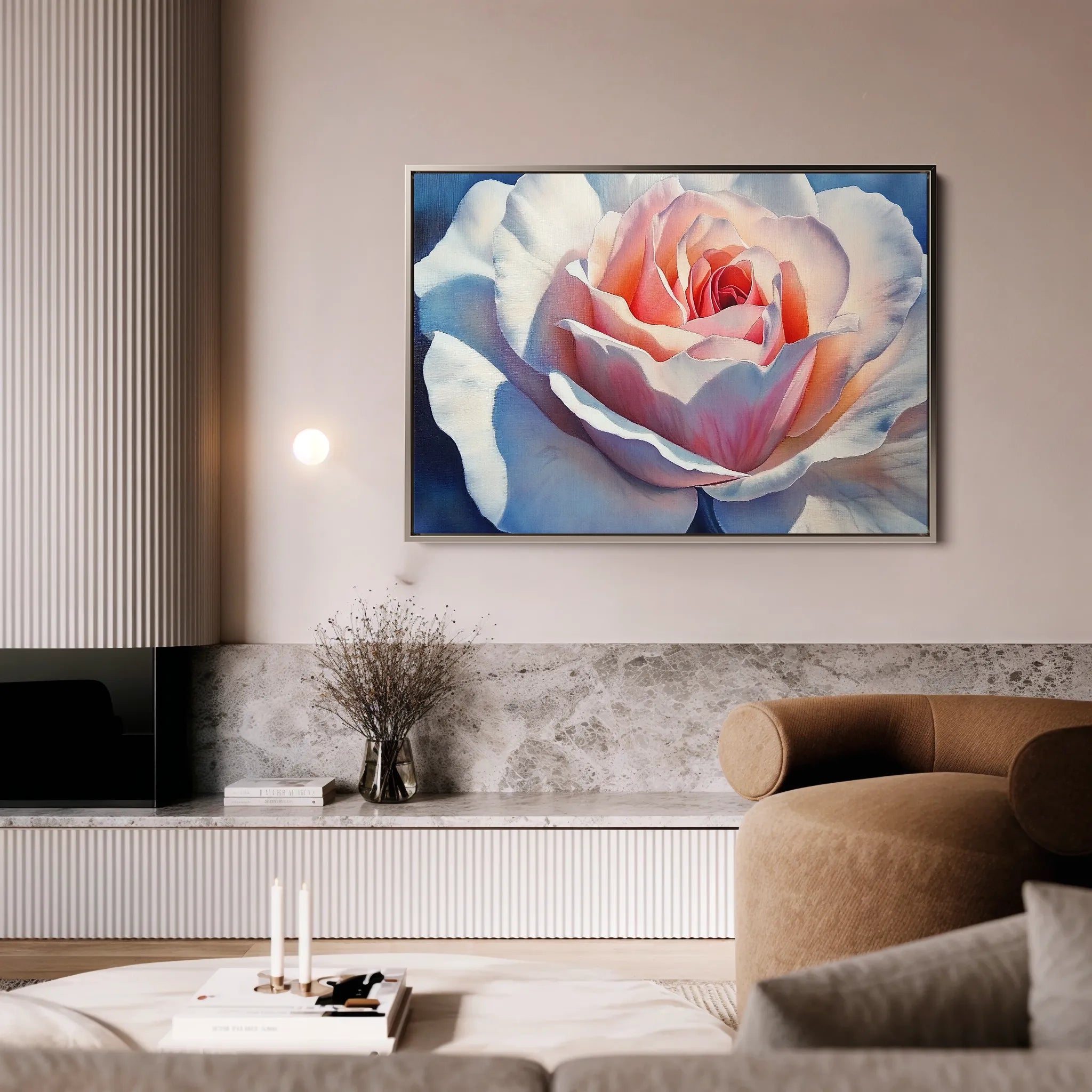 Floral 984 Canvas Art 60 x 40 cm / Black