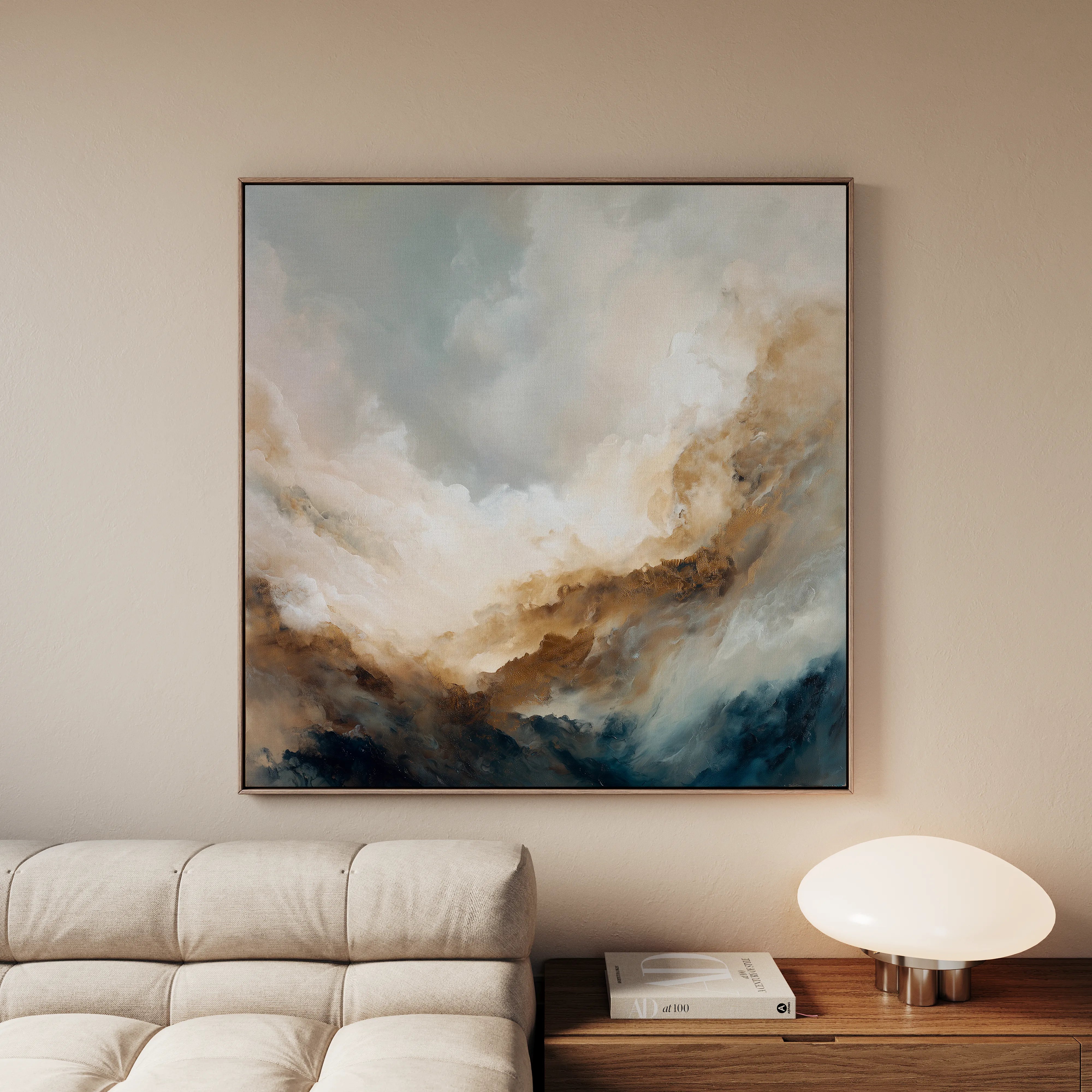 Abstract 985 Canvas Art 60 x 60 cm / Black