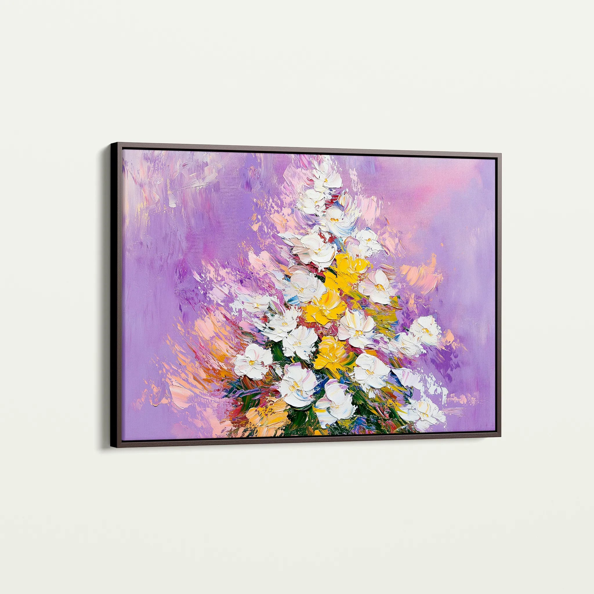 Floral 986 Canvas Art 60 x 40 cm / Black