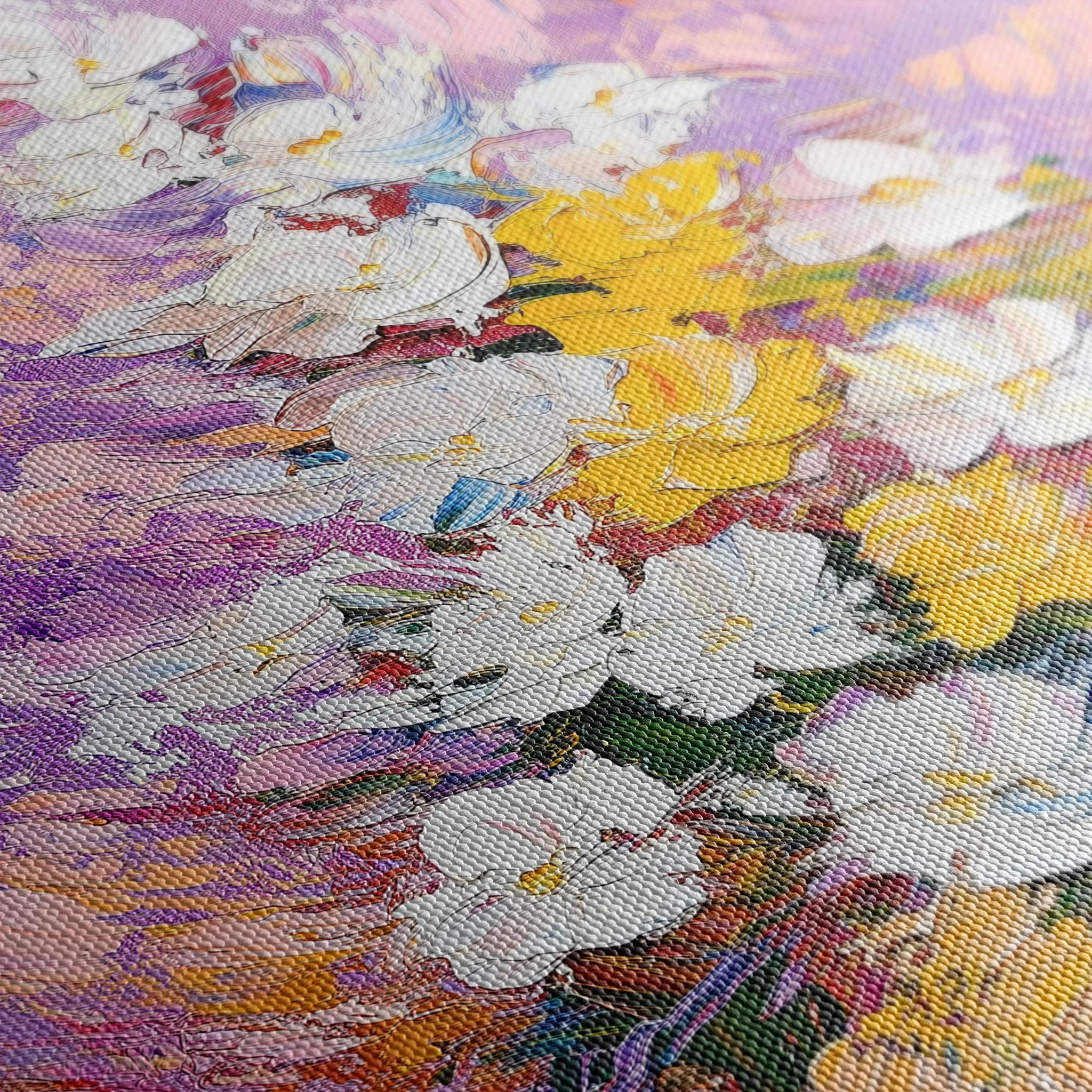 Floral 986 Canvas Art 60 x 40 cm / Black