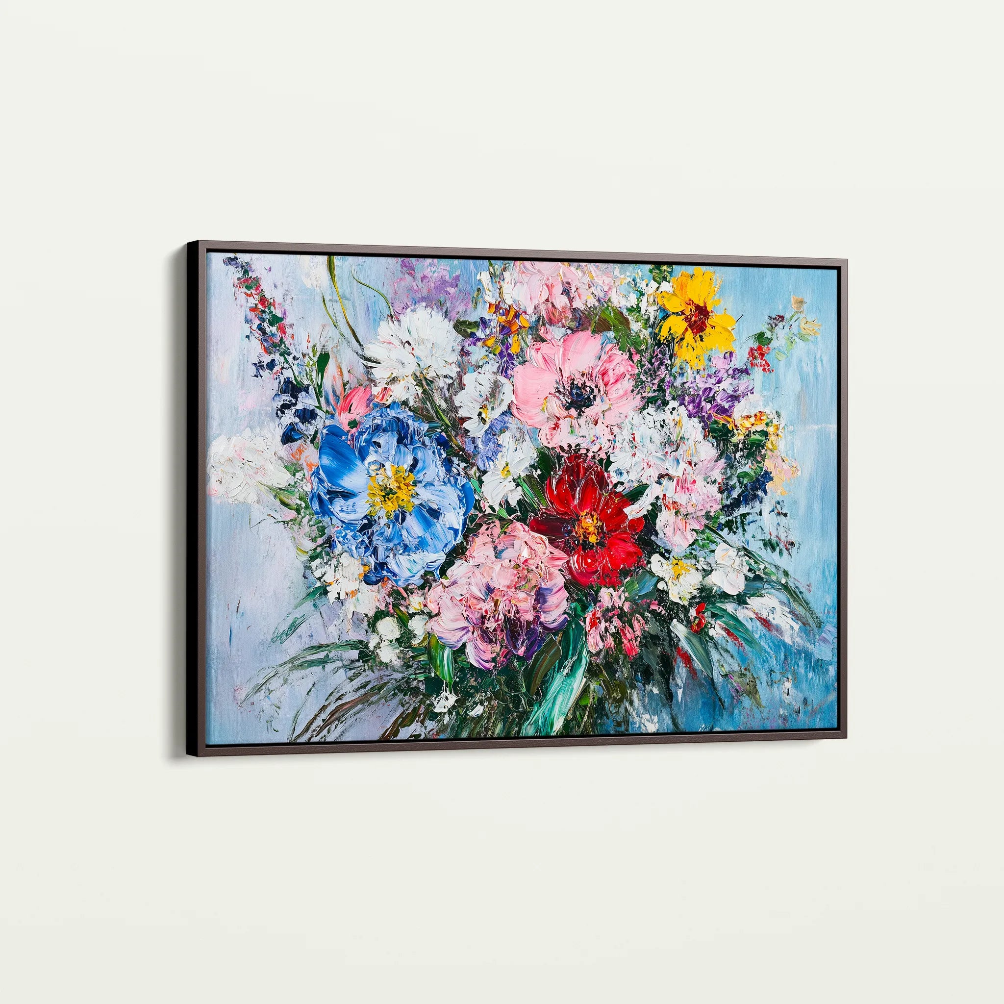 Floral 987 Canvas Art 60 x 40 cm / Black