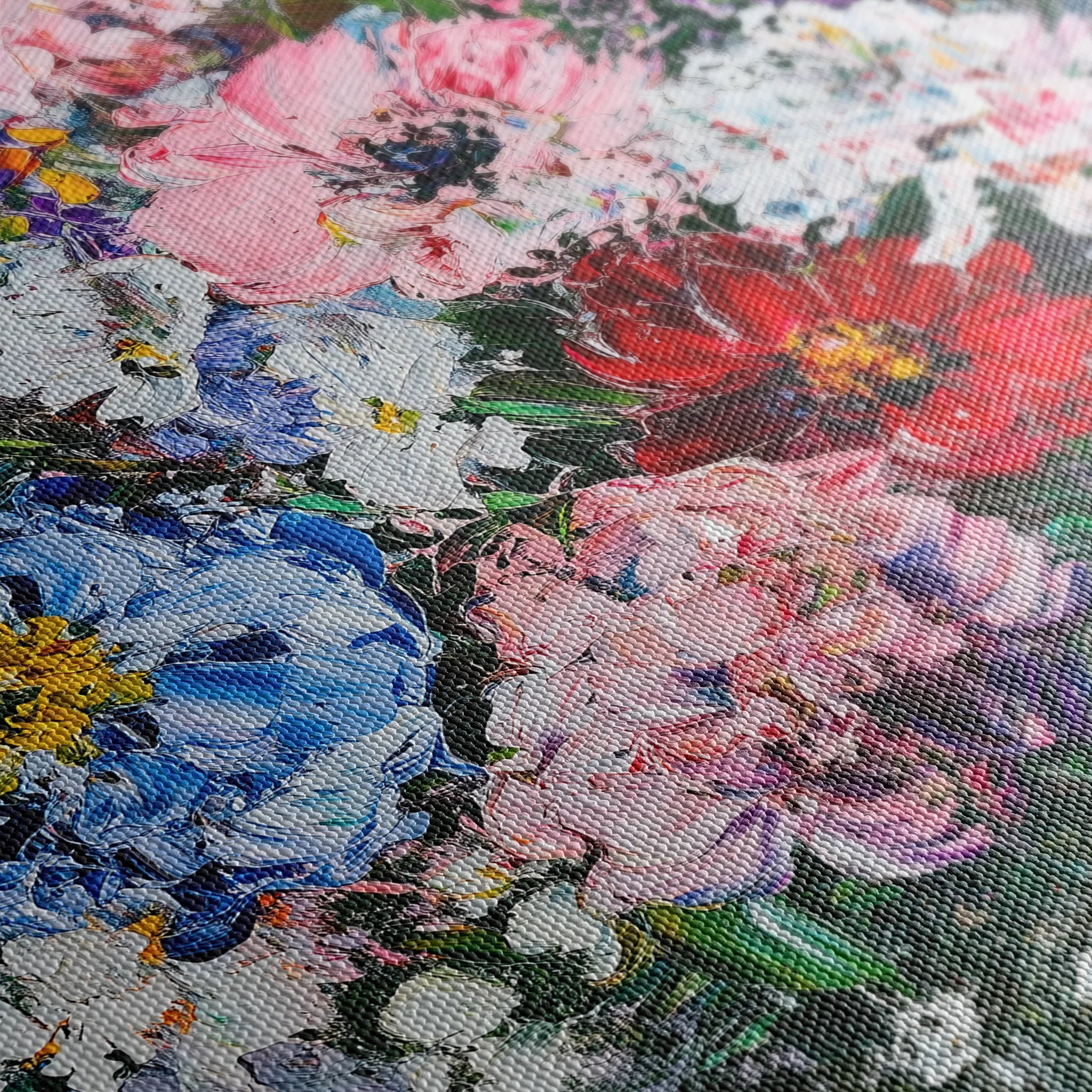 Floral 987 Canvas Art 60 x 40 cm / Black