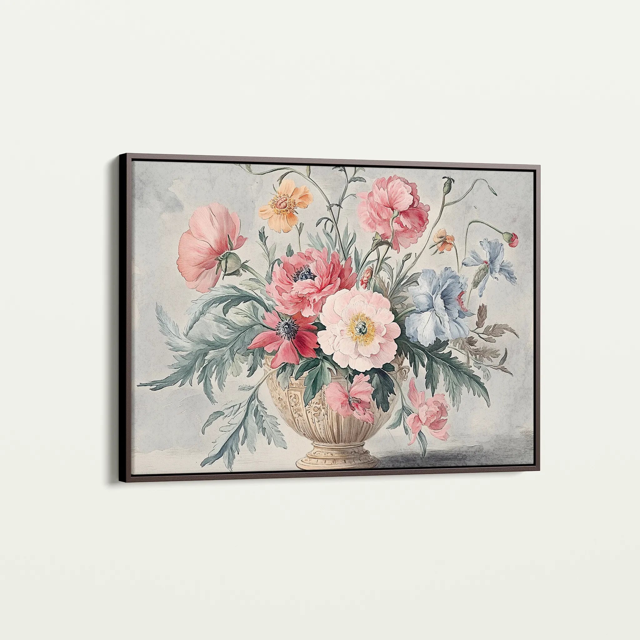 Floral 988 Canvas Art 60 x 40 cm / Black