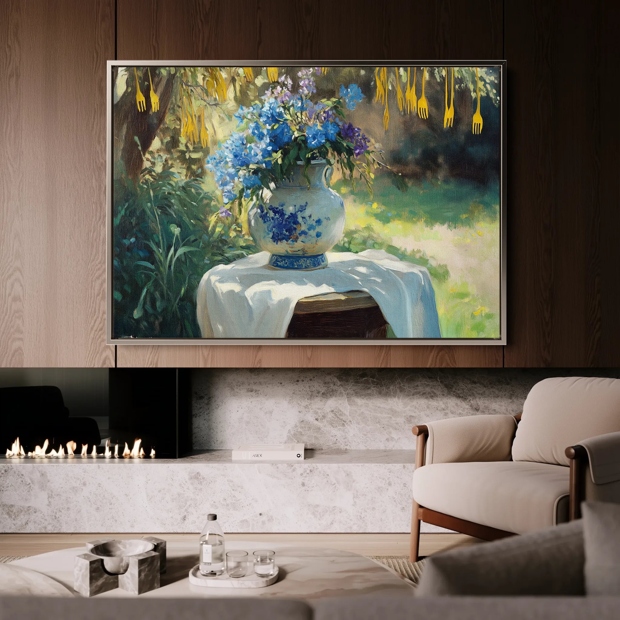 Floral 989 Canvas Art 60 x 40 cm / Black